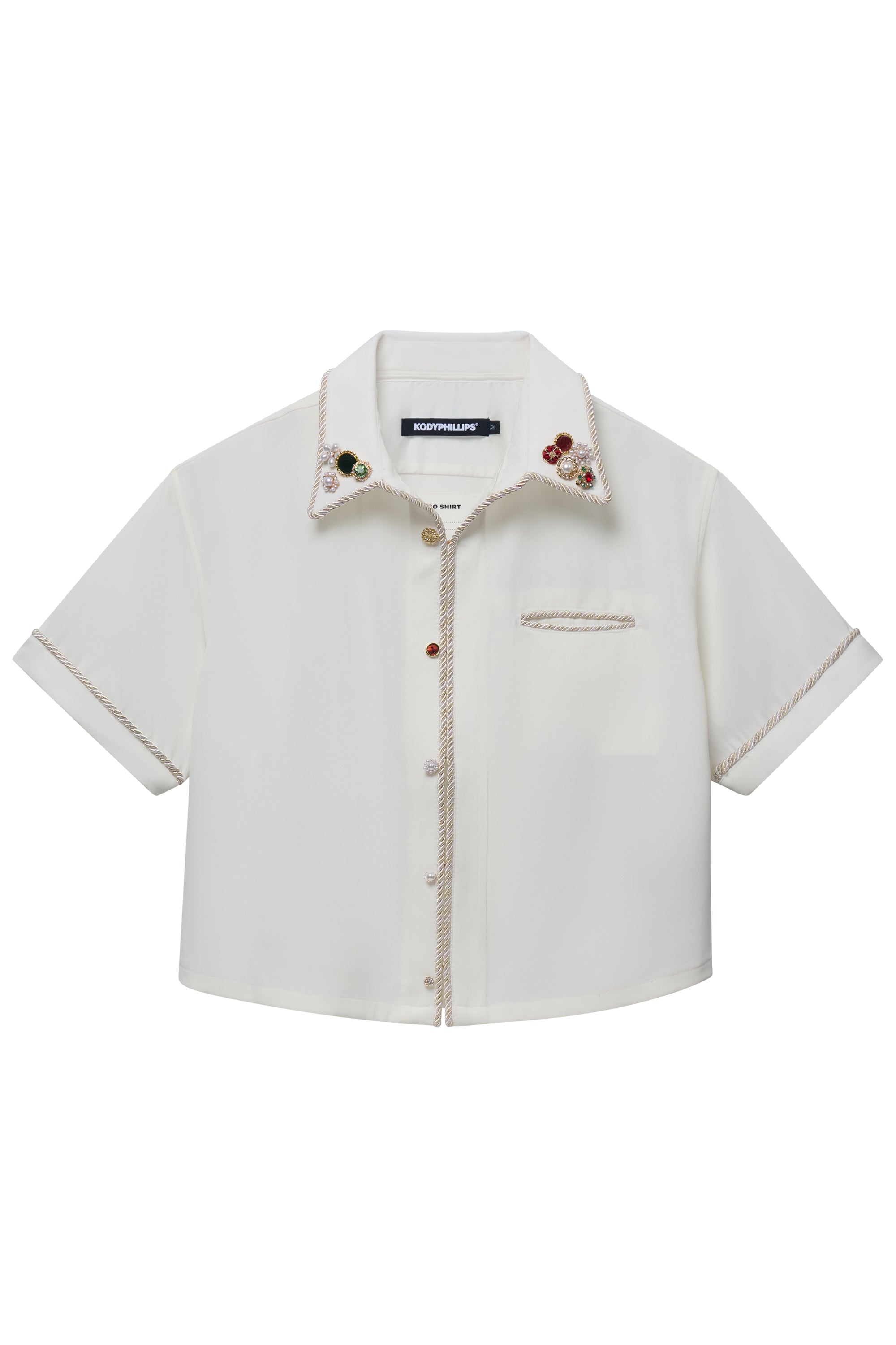 Embellished Lasso Shirt 2.0- IVORY – kodyphillips.com