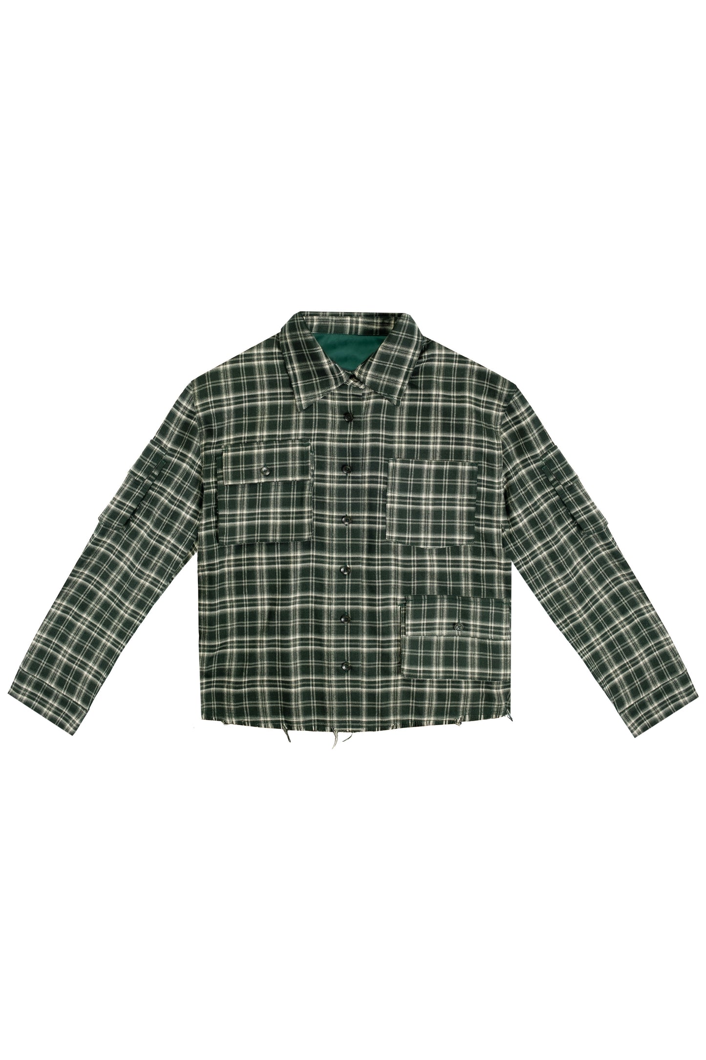 Cargo Shirt- GREEN FLANNEL
