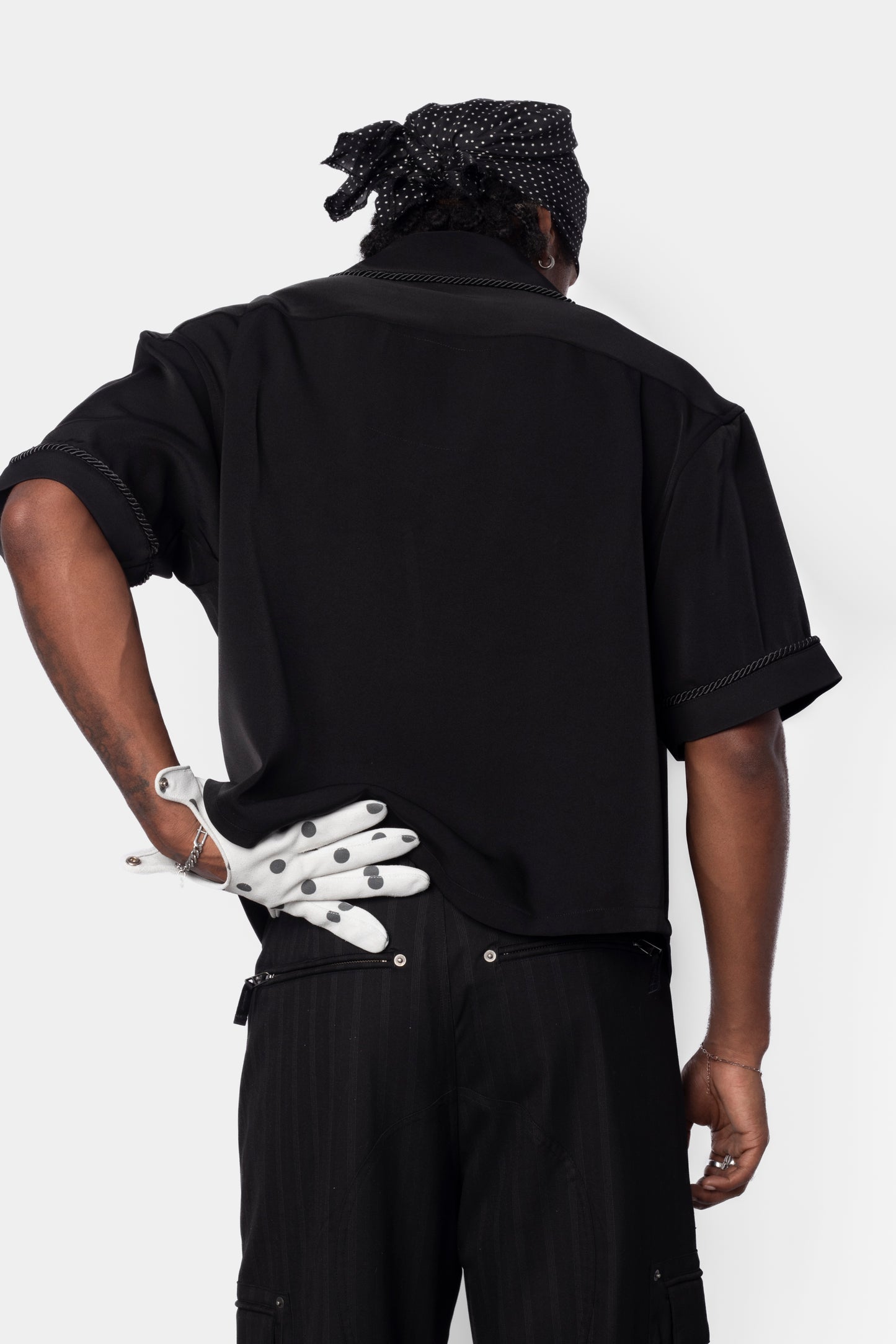 Embellished Lasso Shirt 2.0- ALL BLACK
