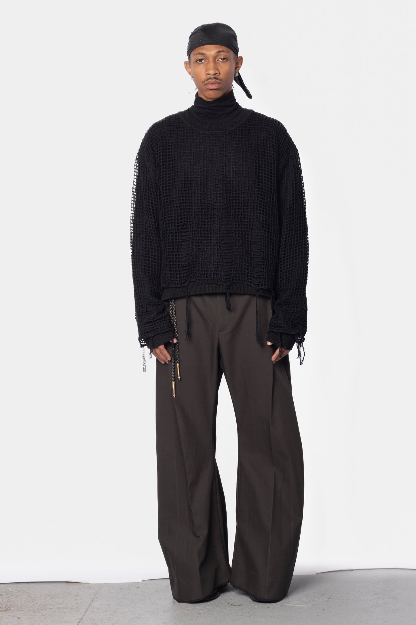 Netted Sweater - Black