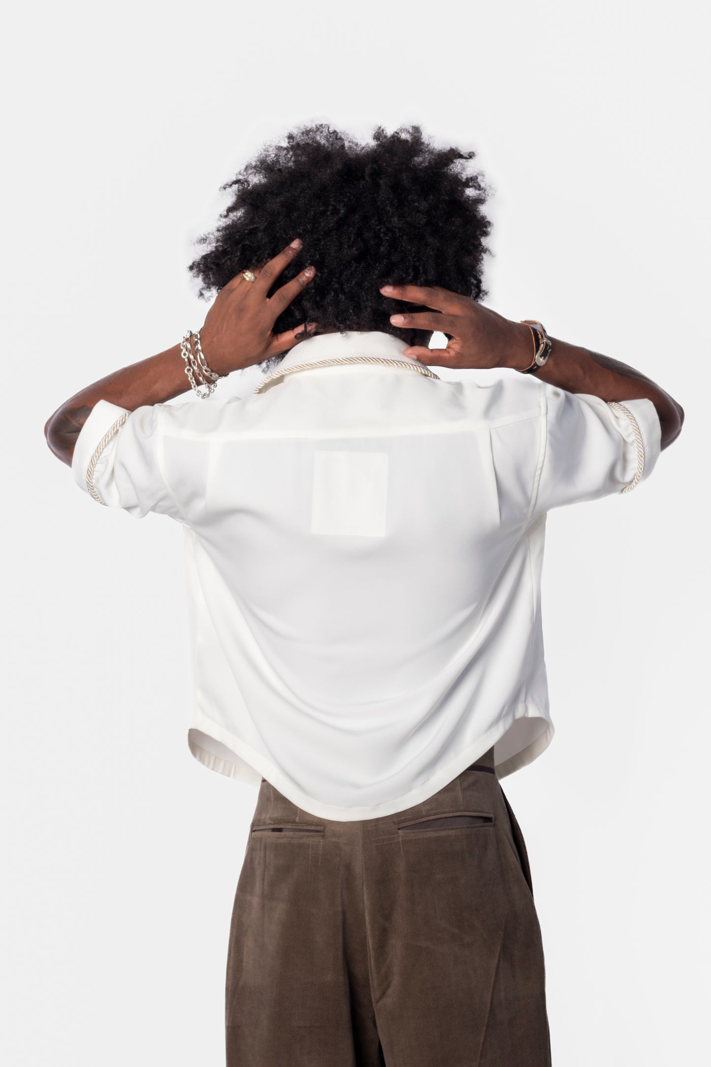 Embellished Lasso Shirt 2.0- IVORY