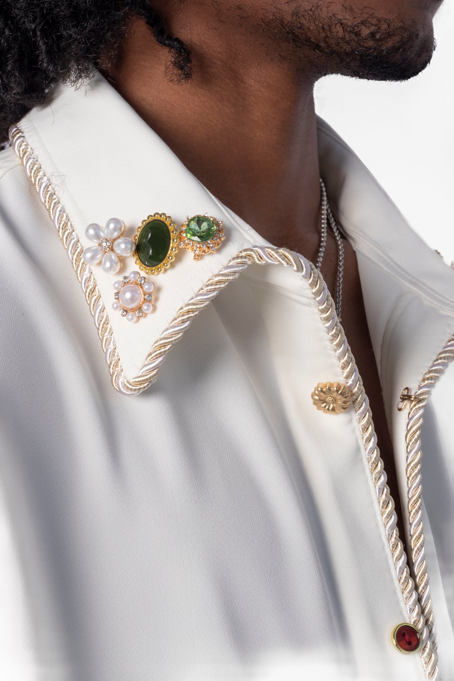 Embellished Lasso Shirt 2.0- IVORY