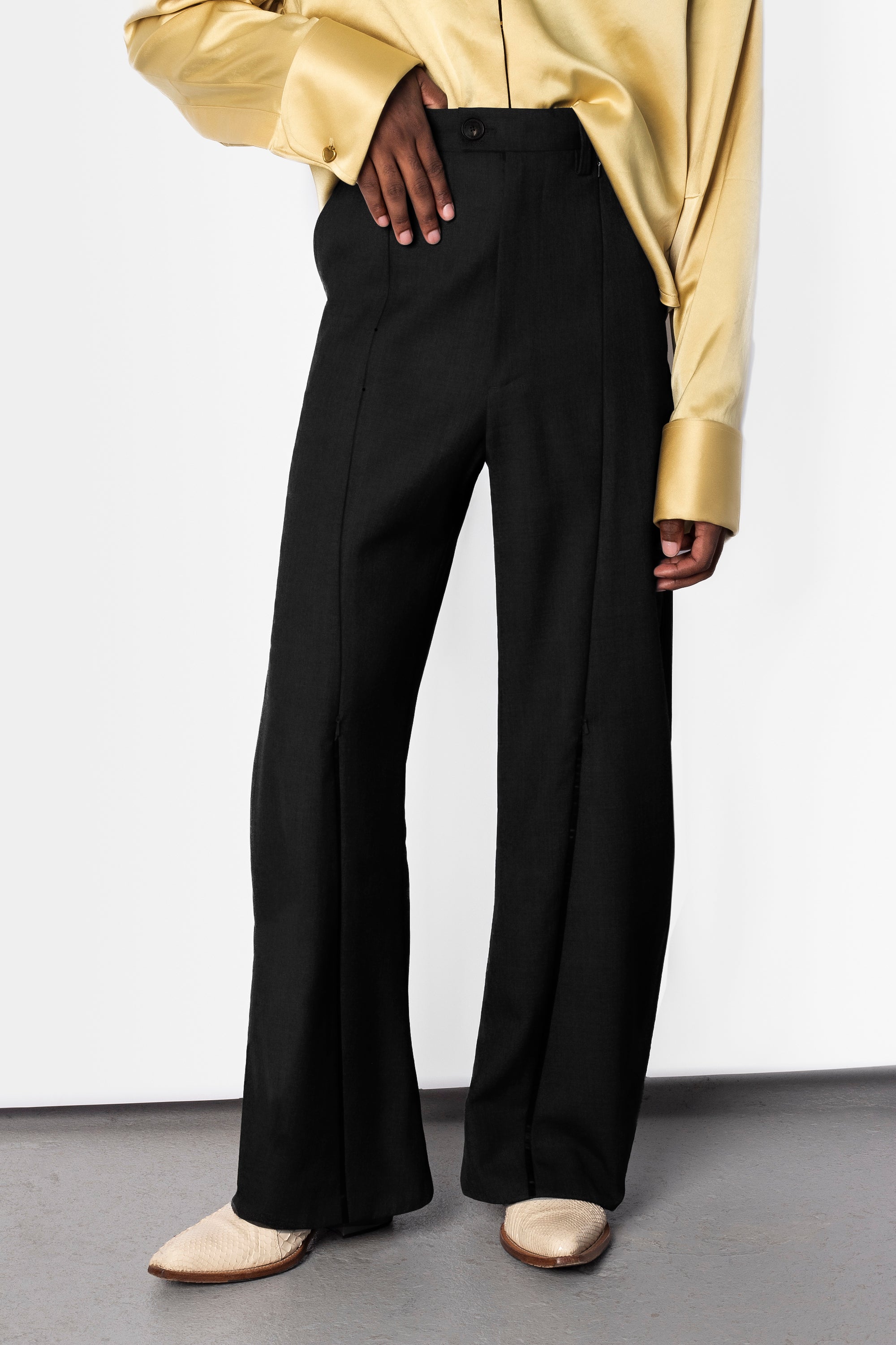 Zipper Pants- Black