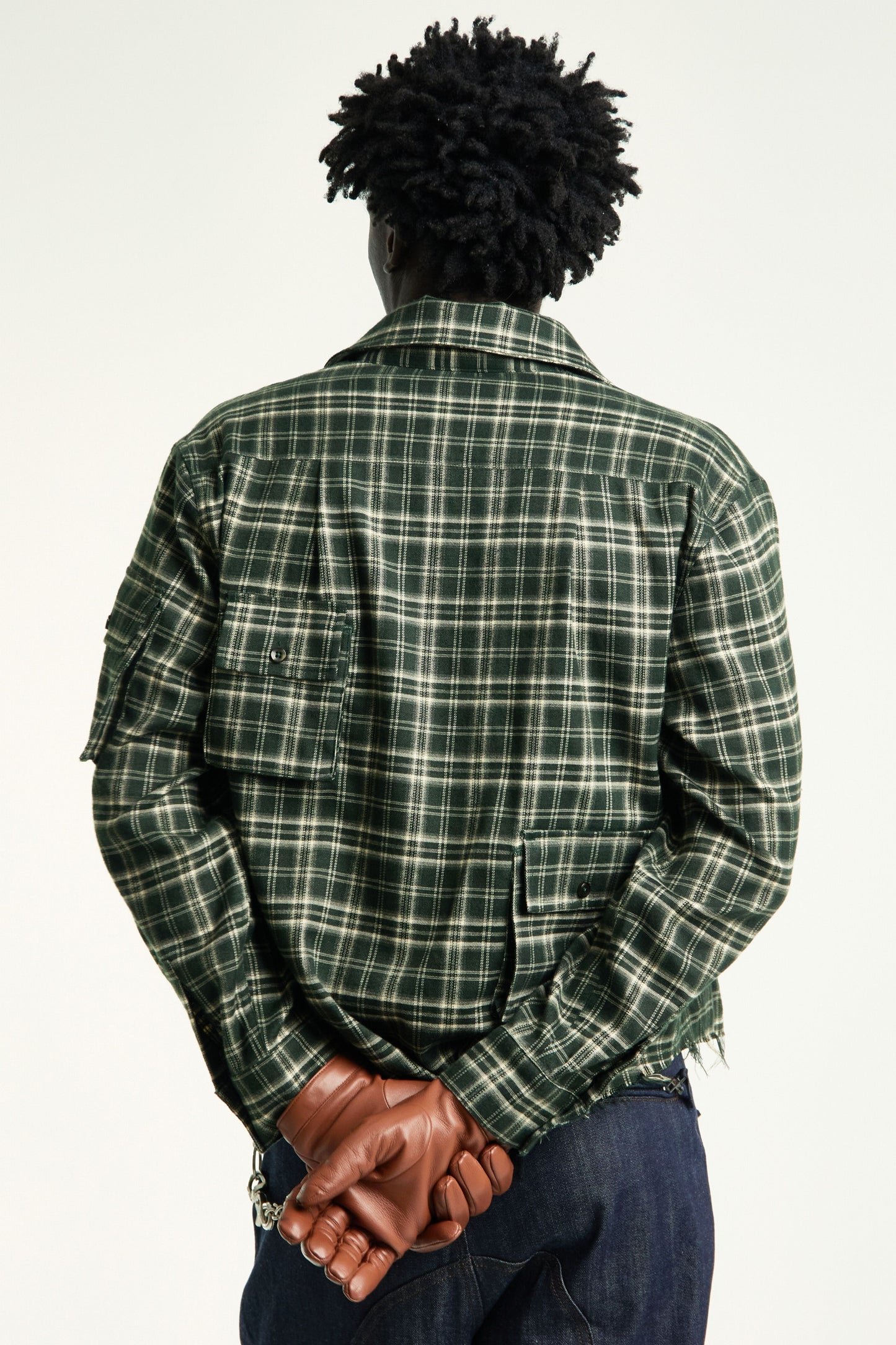 Cargo Shirt- GREEN FLANNEL