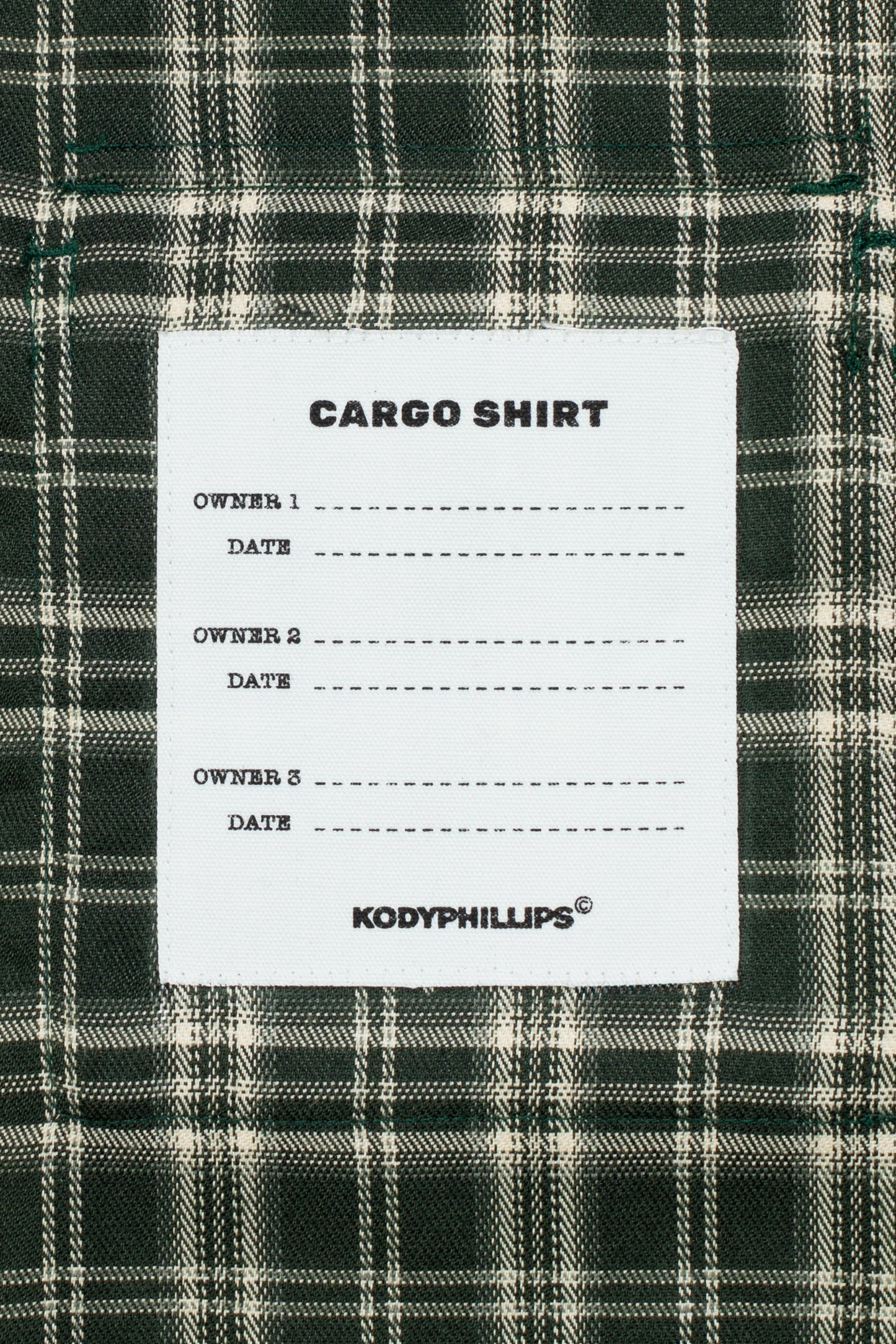 Cargo Shirt- GREEN FLANNEL