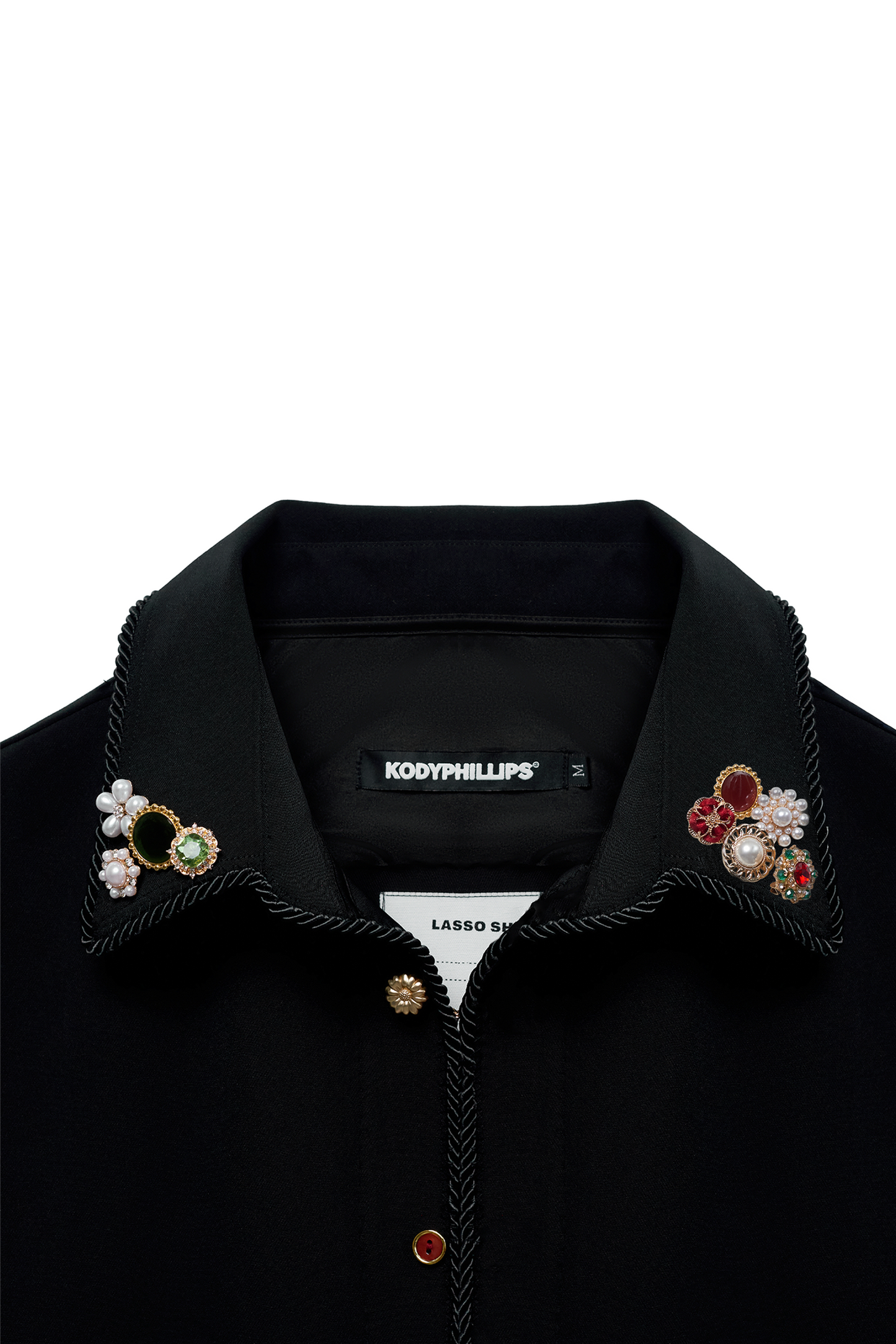 Embellished Lasso Shirt 2.0- ALL BLACK