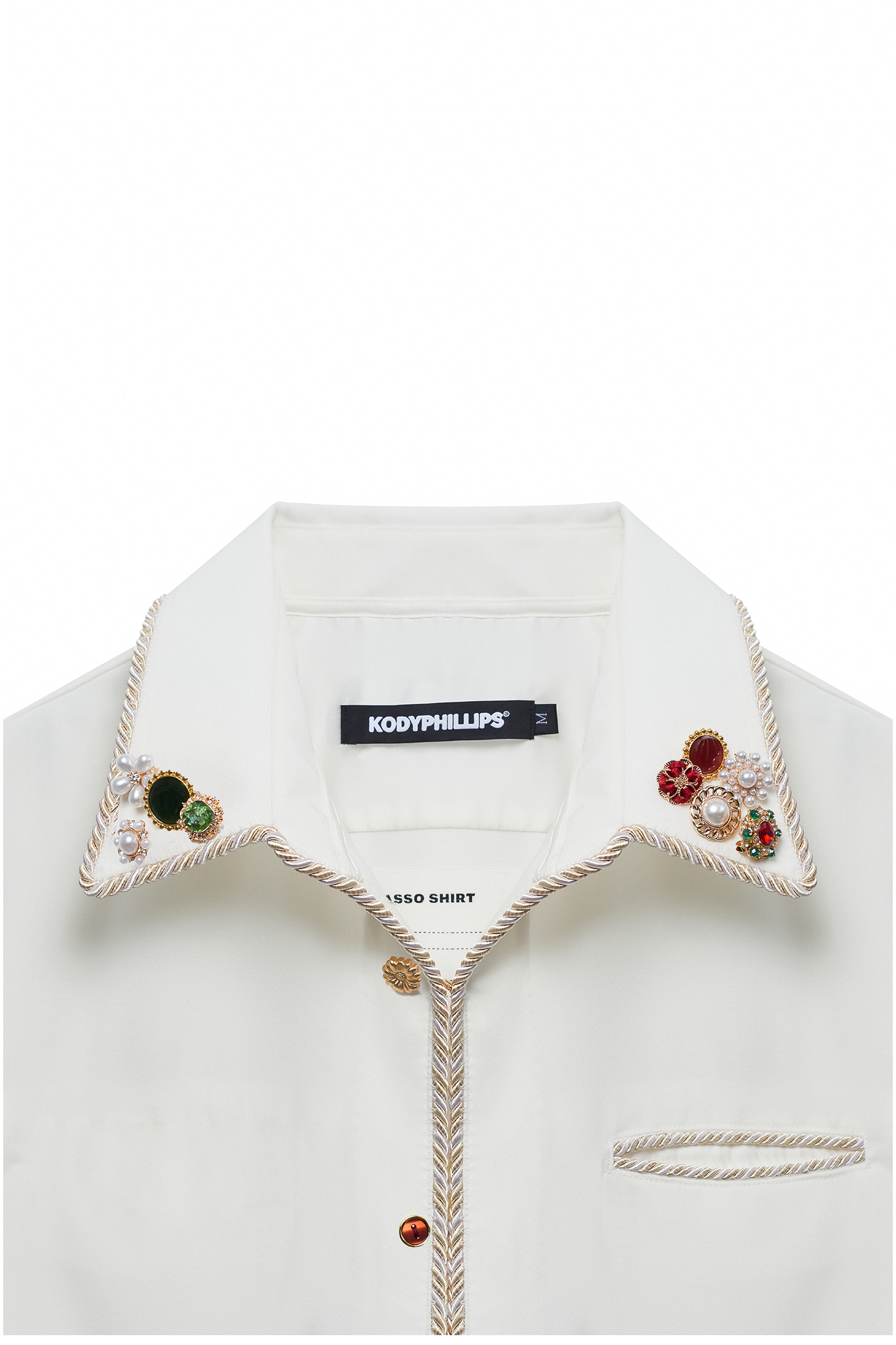 Embellished Lasso Shirt 2.0- IVORY