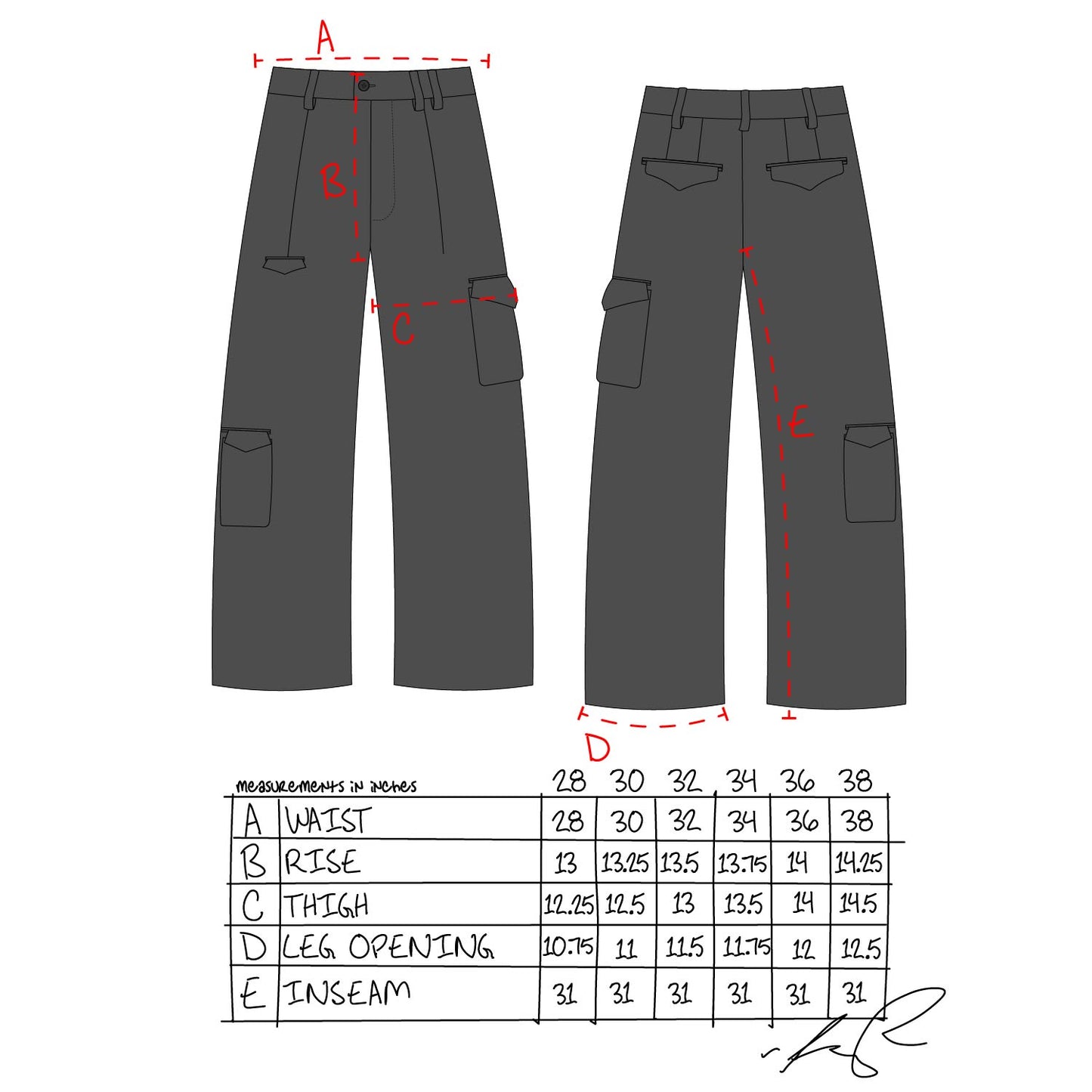 CARGO SLACKS - SOOT