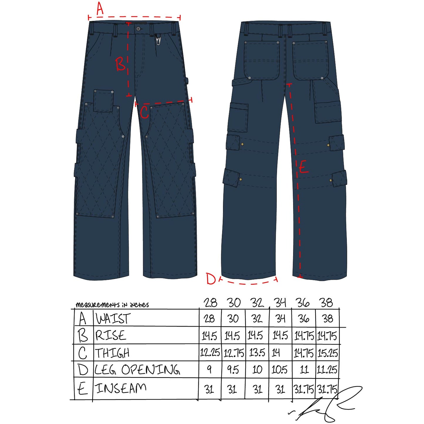 Double Knees- Selvedge