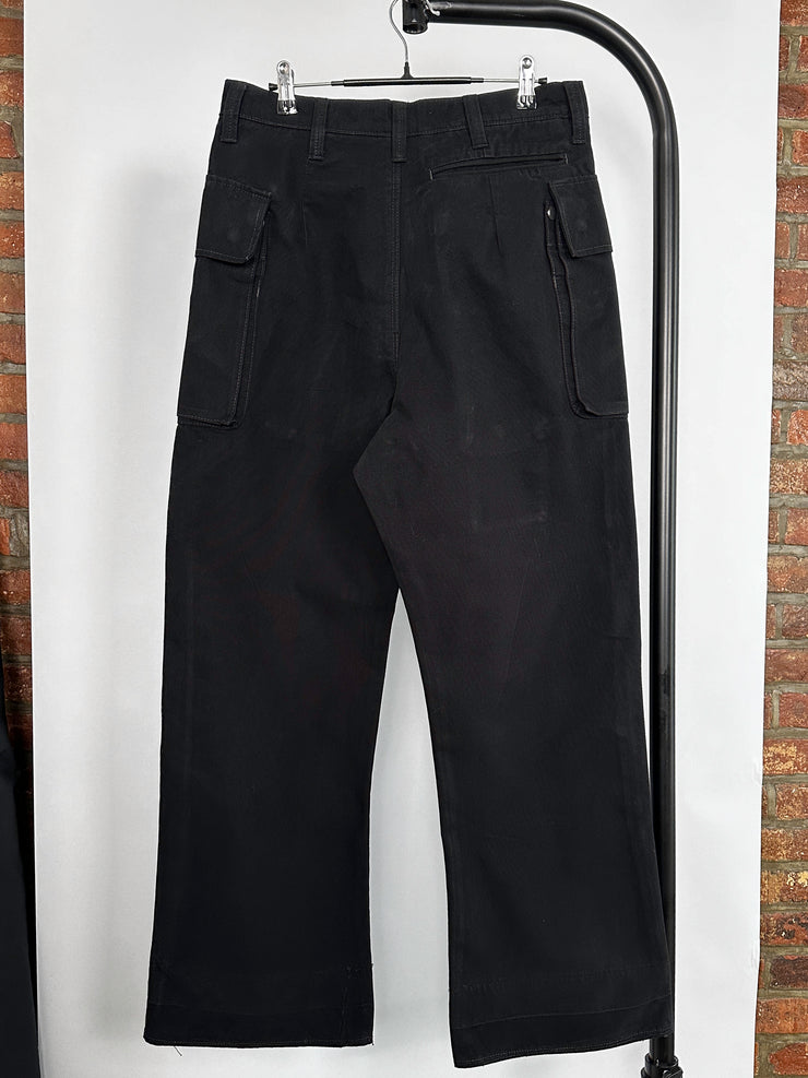 [32] WELTED FATIGUE PANTS-BLACK
