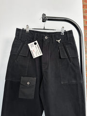 [32] WELTED FATIGUE PANTS-BLACK