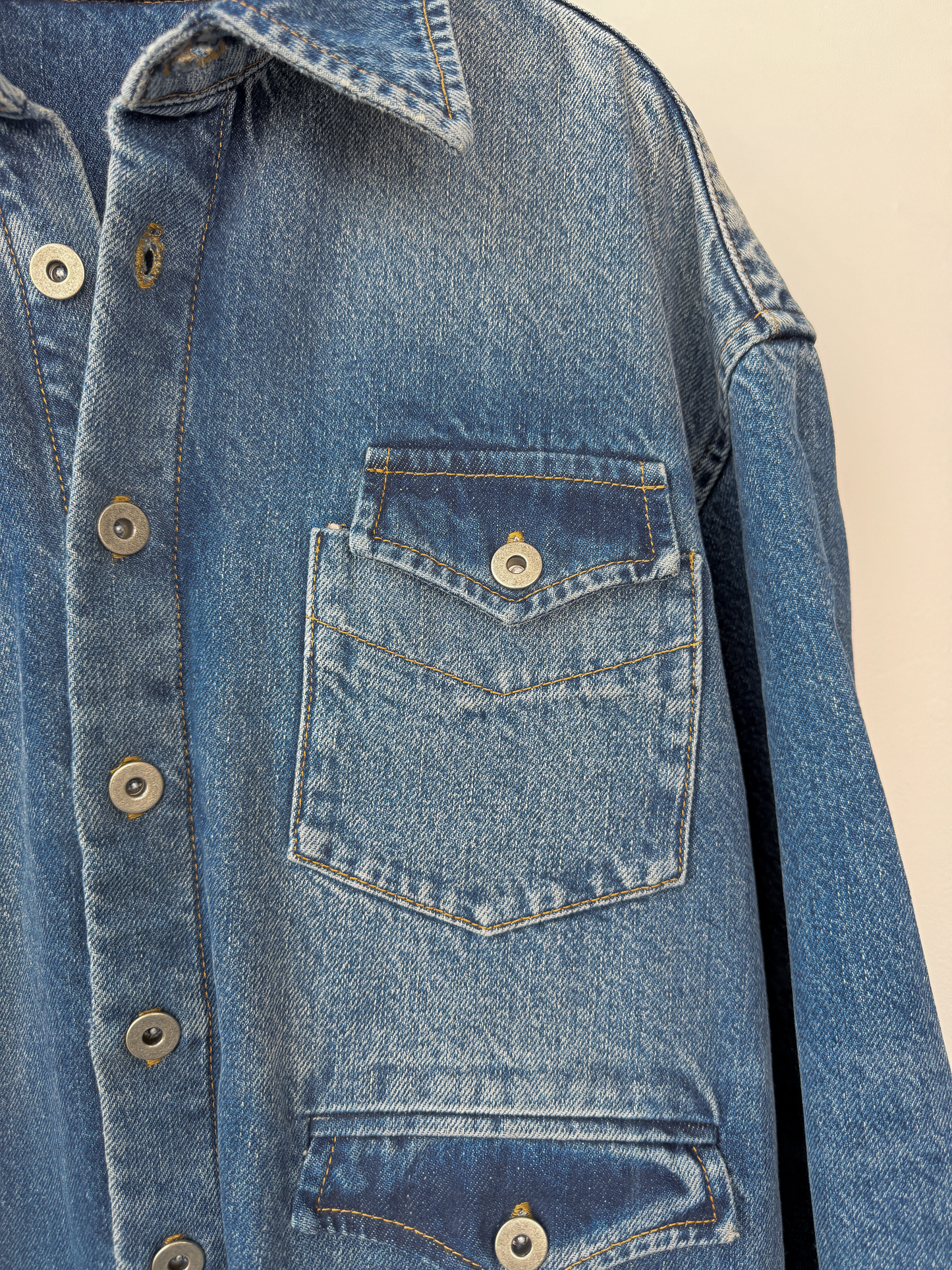 Denim Cargo Shirt - M