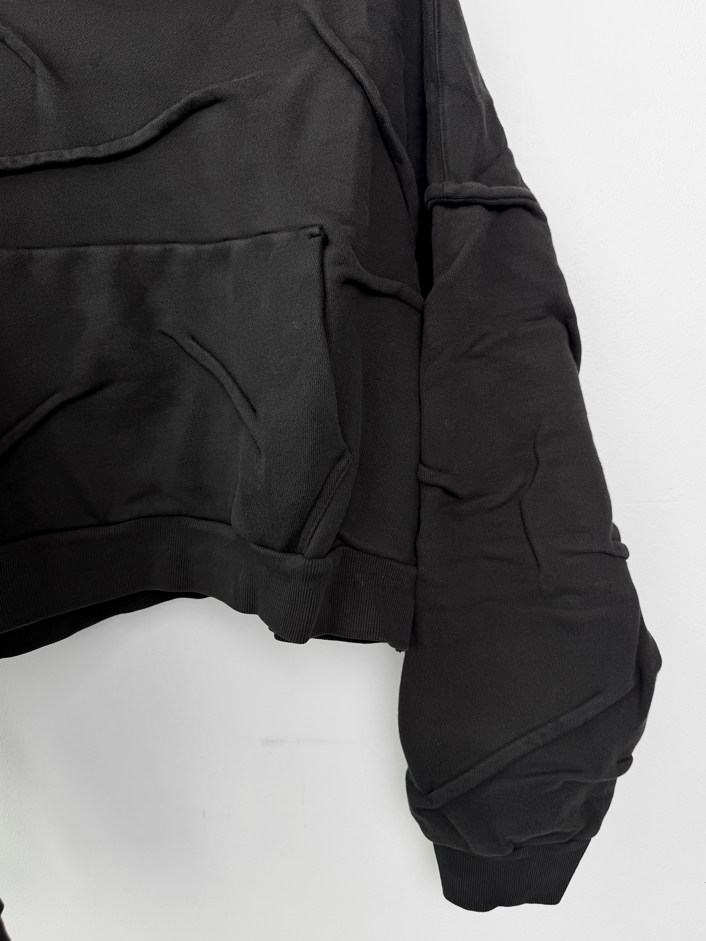 Wrinkle Hoodie-Black-L,XXL