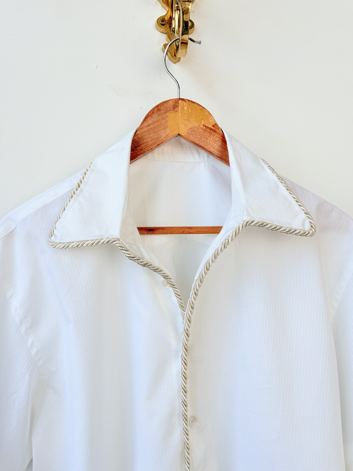 SS Lasso Shirt-Ivory Oxford- M