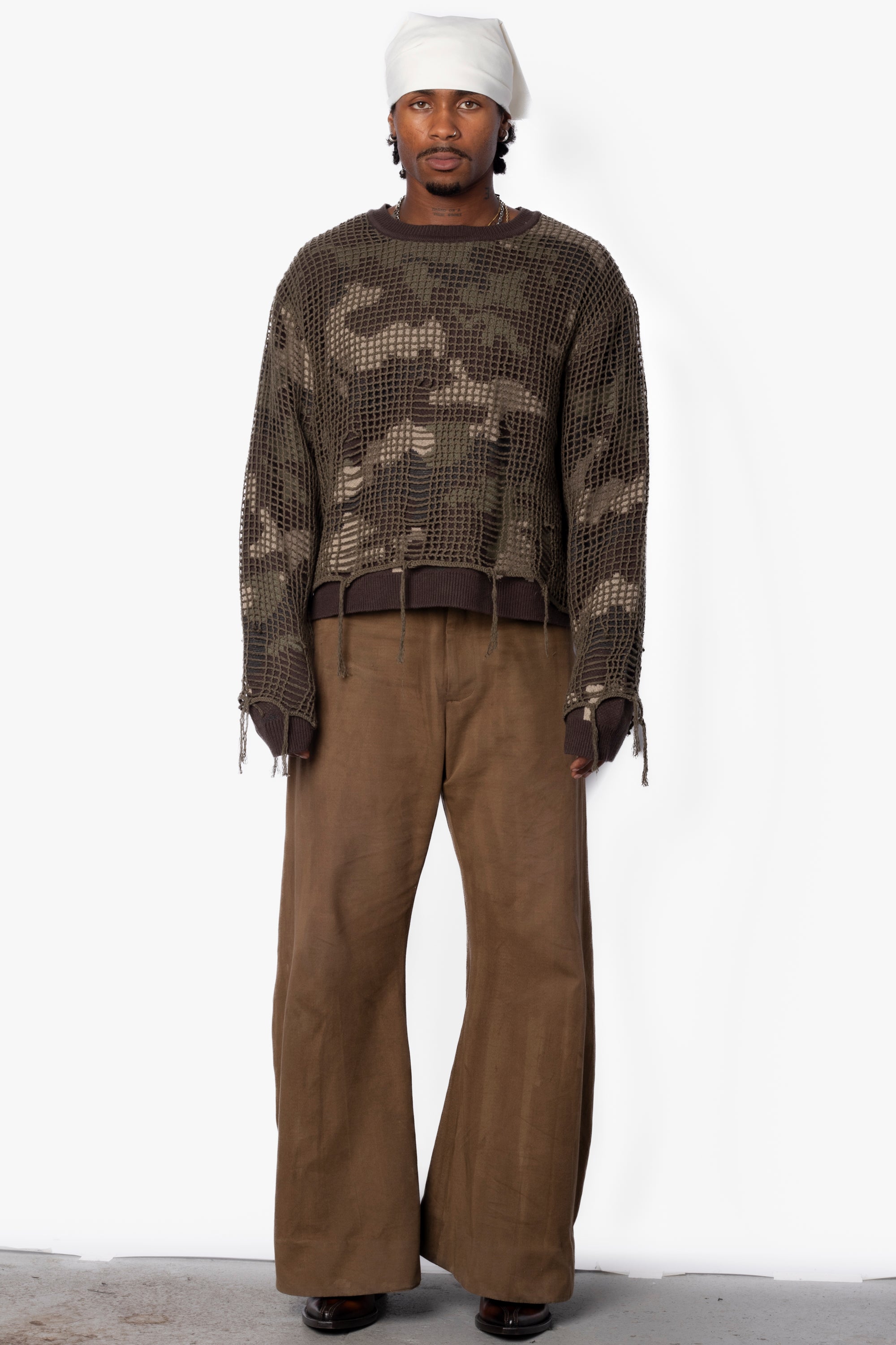 Netted Sweater - Camo