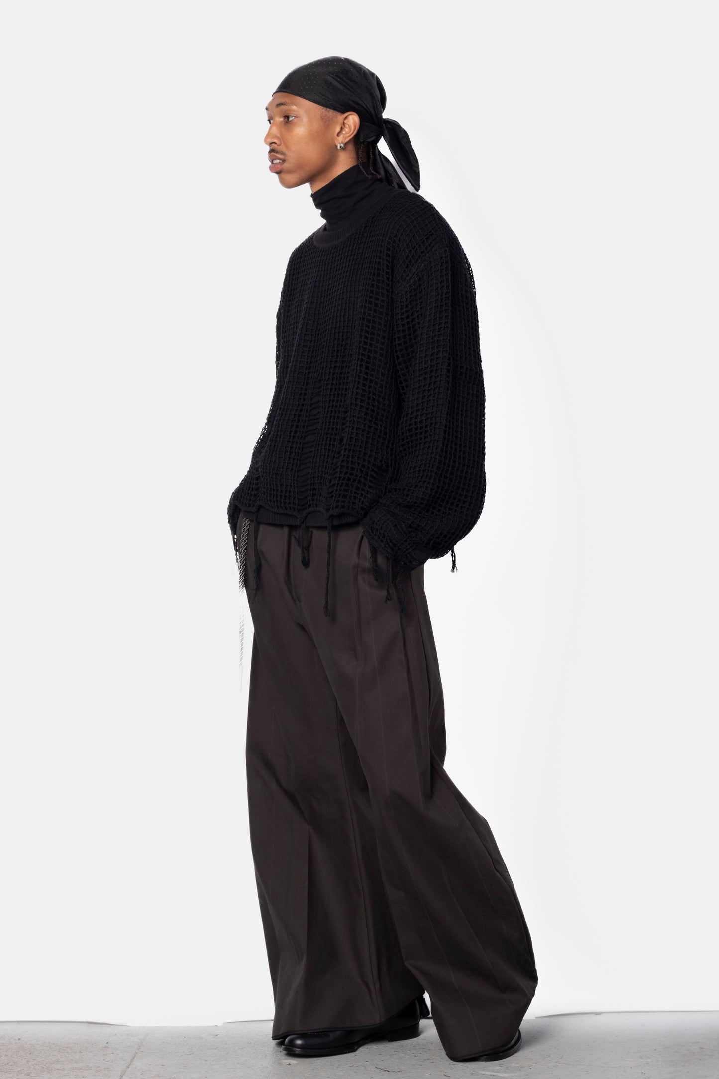 Netted Sweater - Black