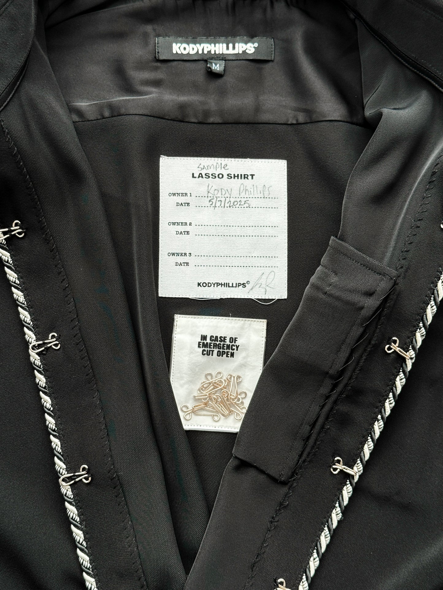 Embellished Lasso Shirt 2.0- CLASSIC BLACK