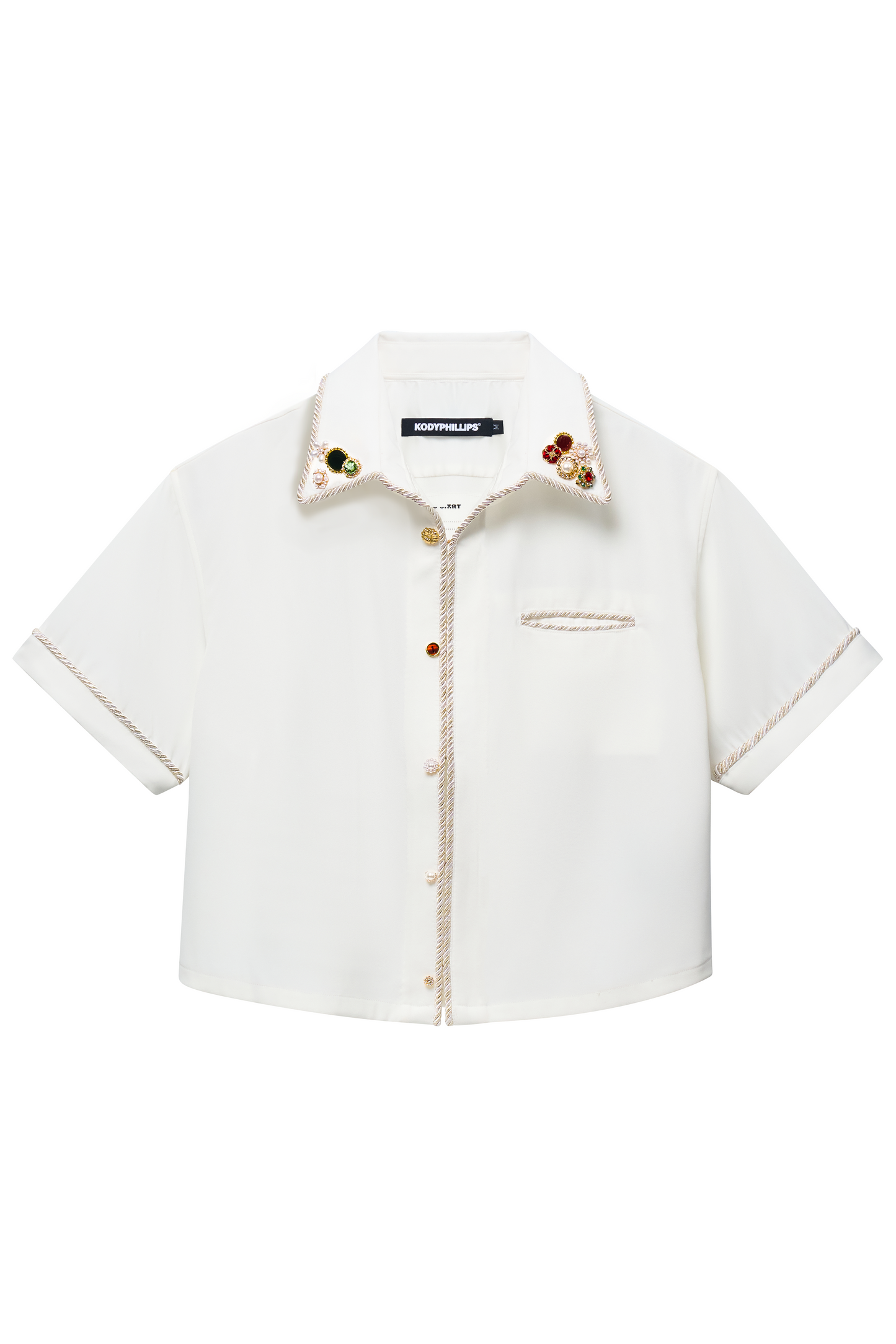 Embellished Lasso Shirt 2.0- IVORY