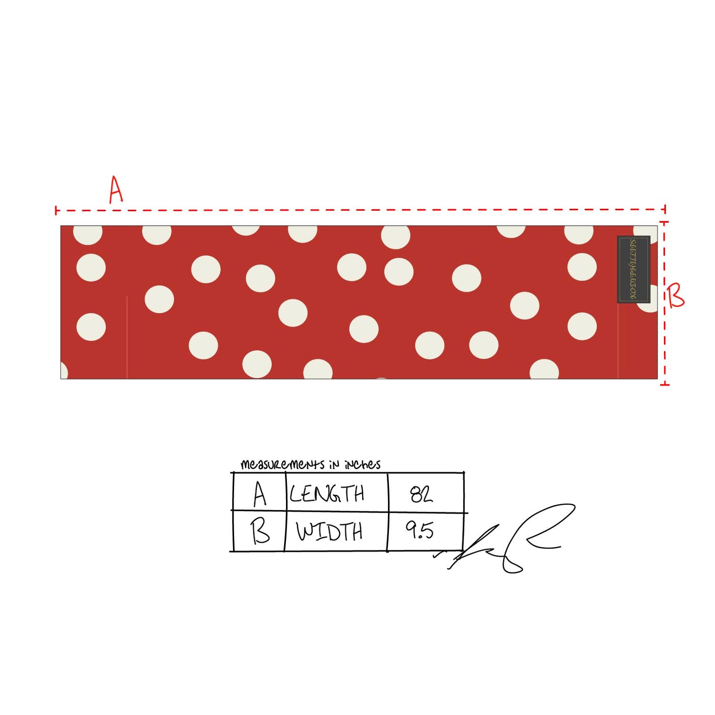 Polka Dot Scarf - Red & Ivory