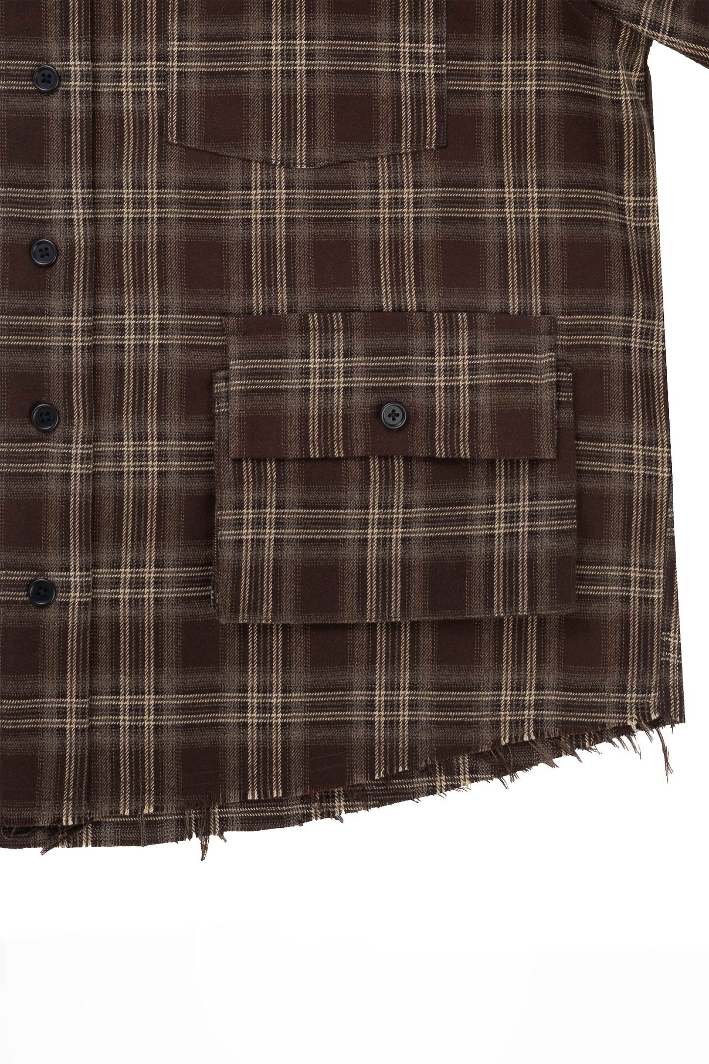Cargo Shirt- BROWN FLANNEL