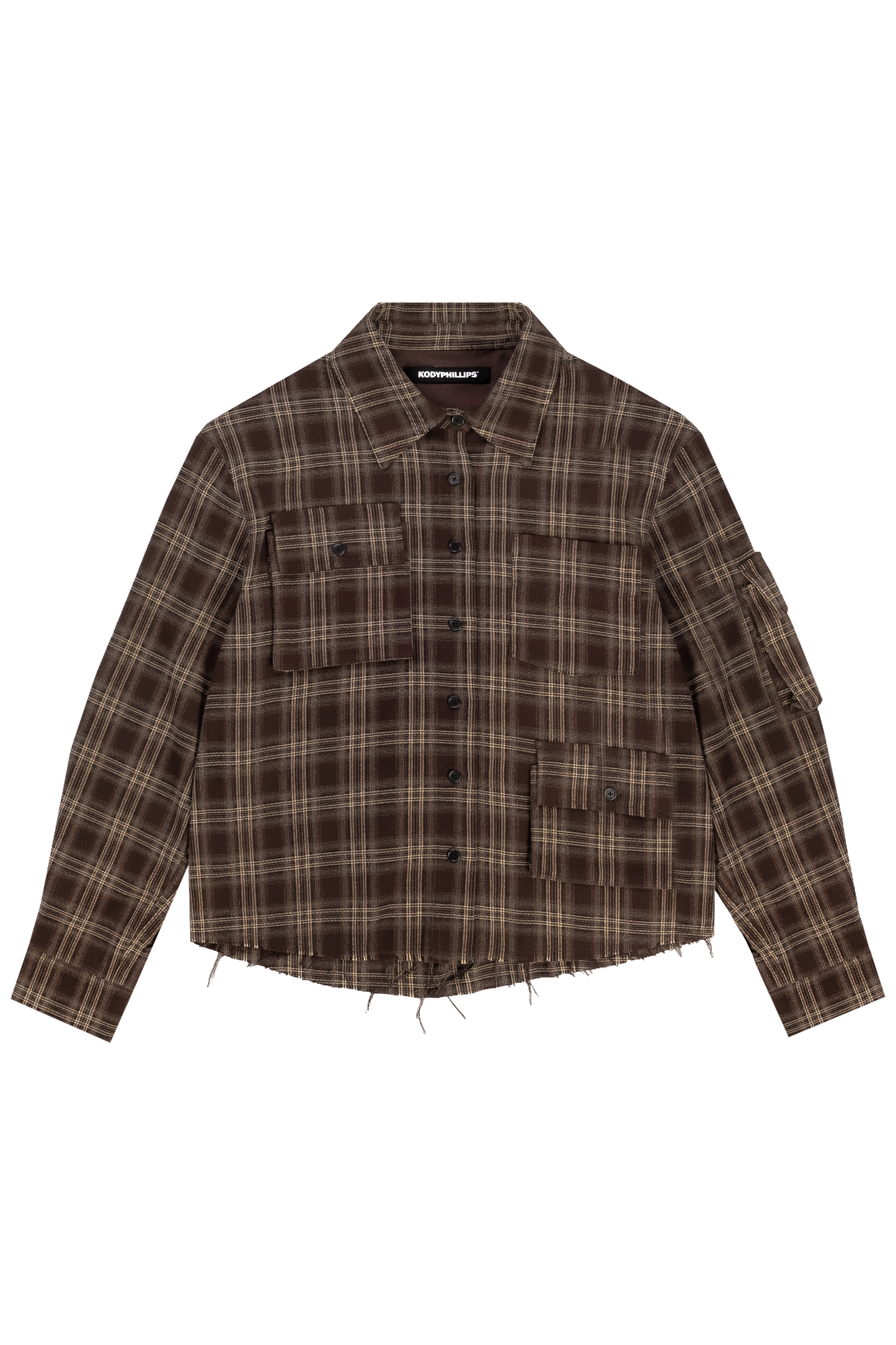 Cargo Shirt- BROWN FLANNEL