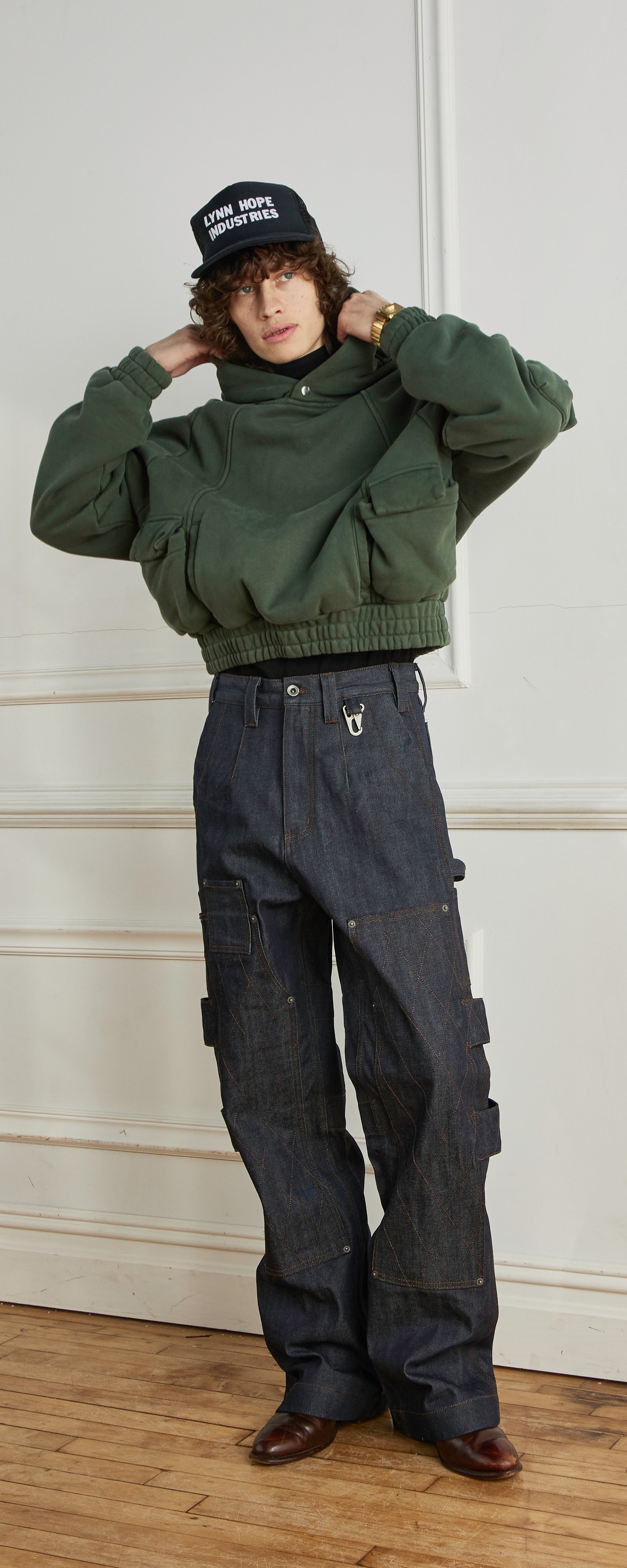 Pullover Cargo Hoodie - Pine