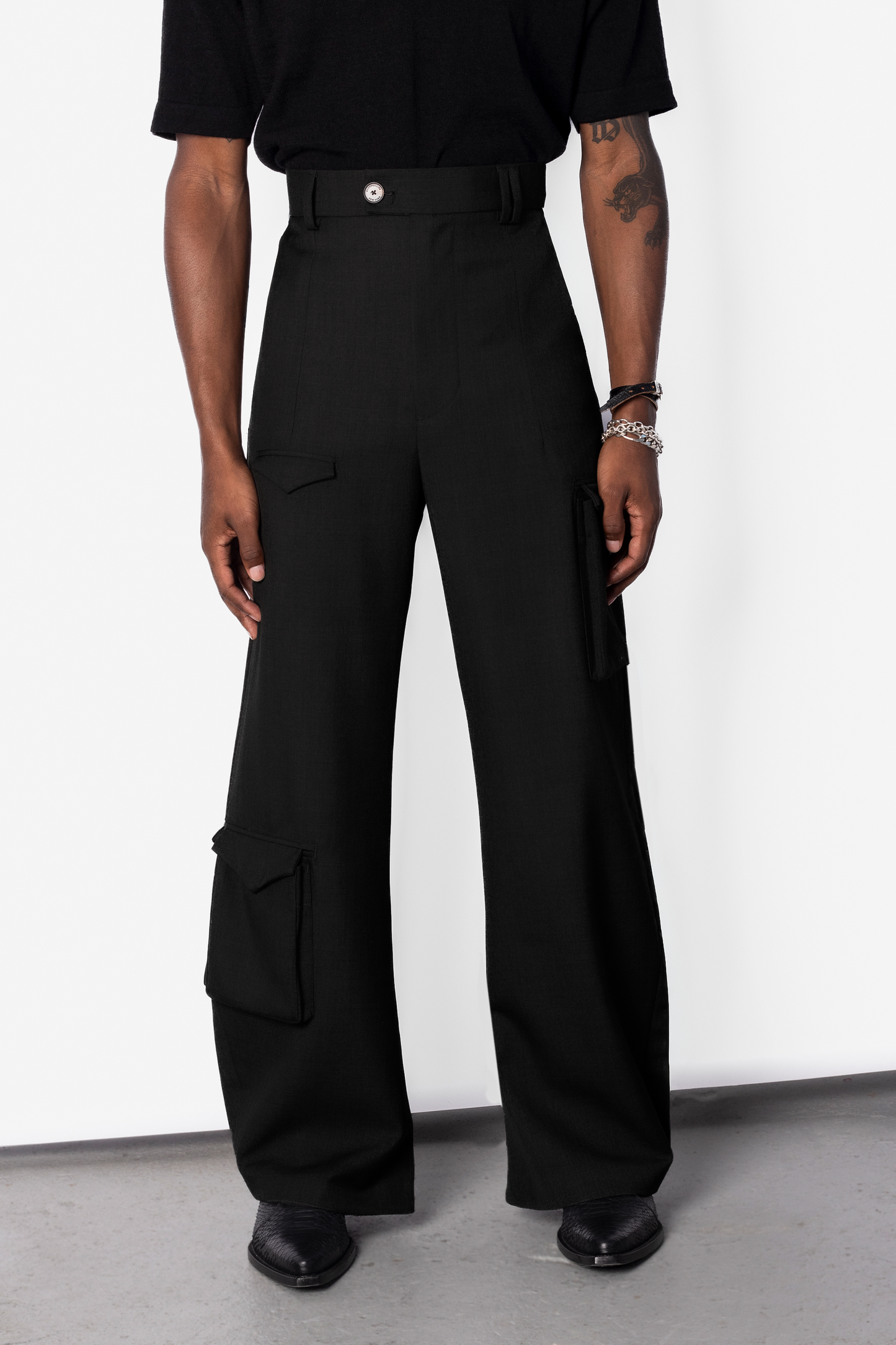 CARGO SLACKS - BLACK
