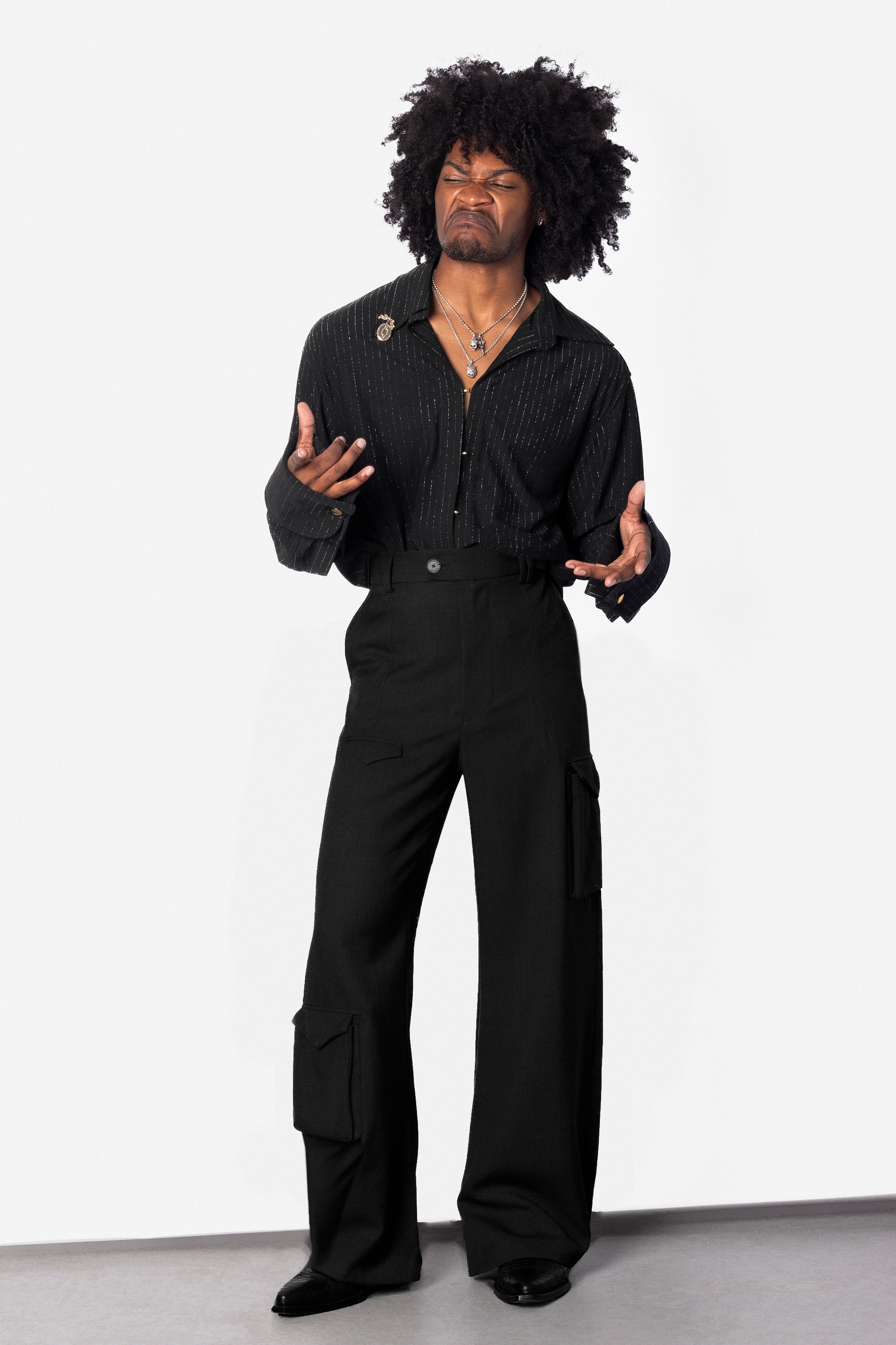 CARGO SLACKS - BLACK
