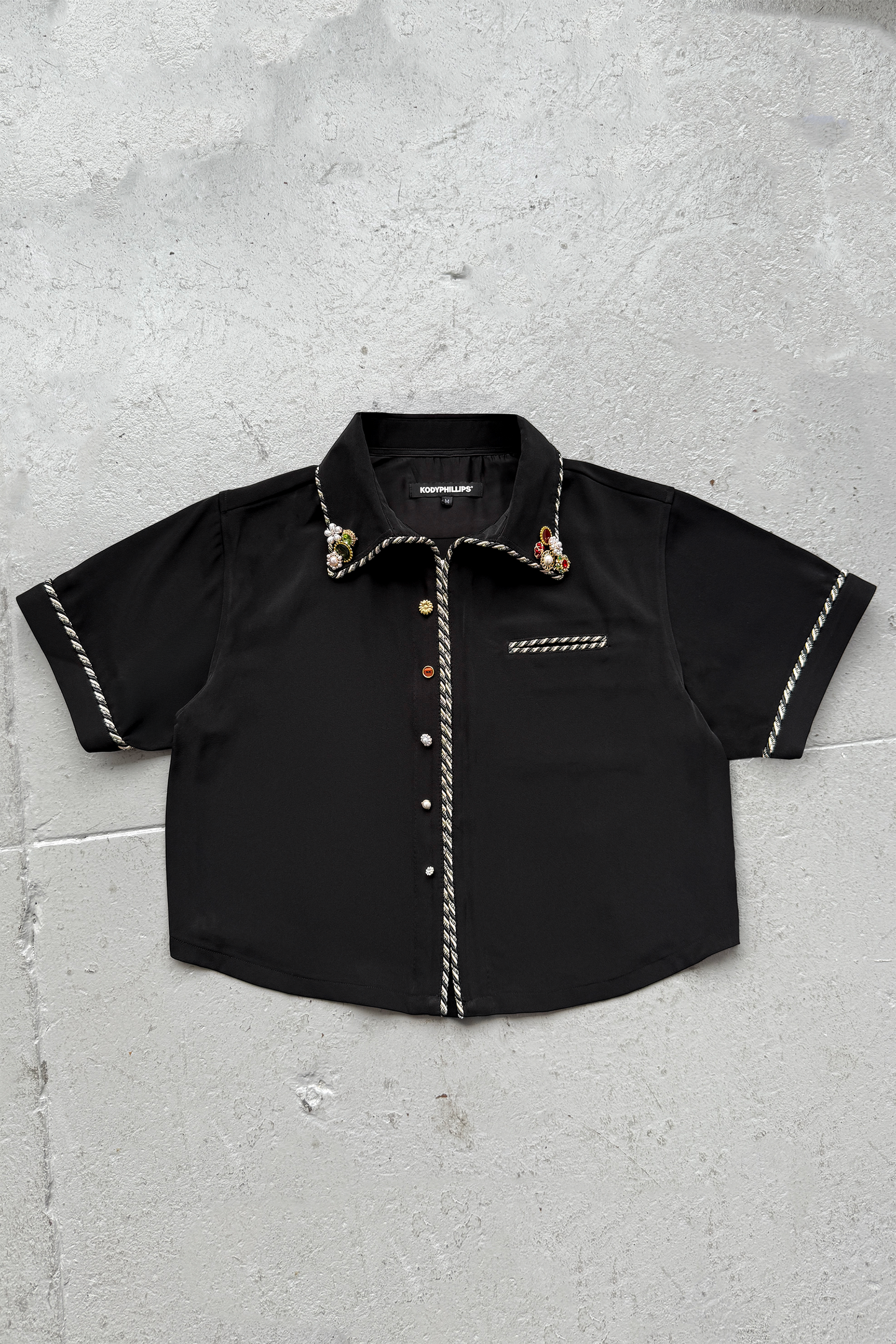 Embellished Lasso Shirt 2.0- CLASSIC BLACK