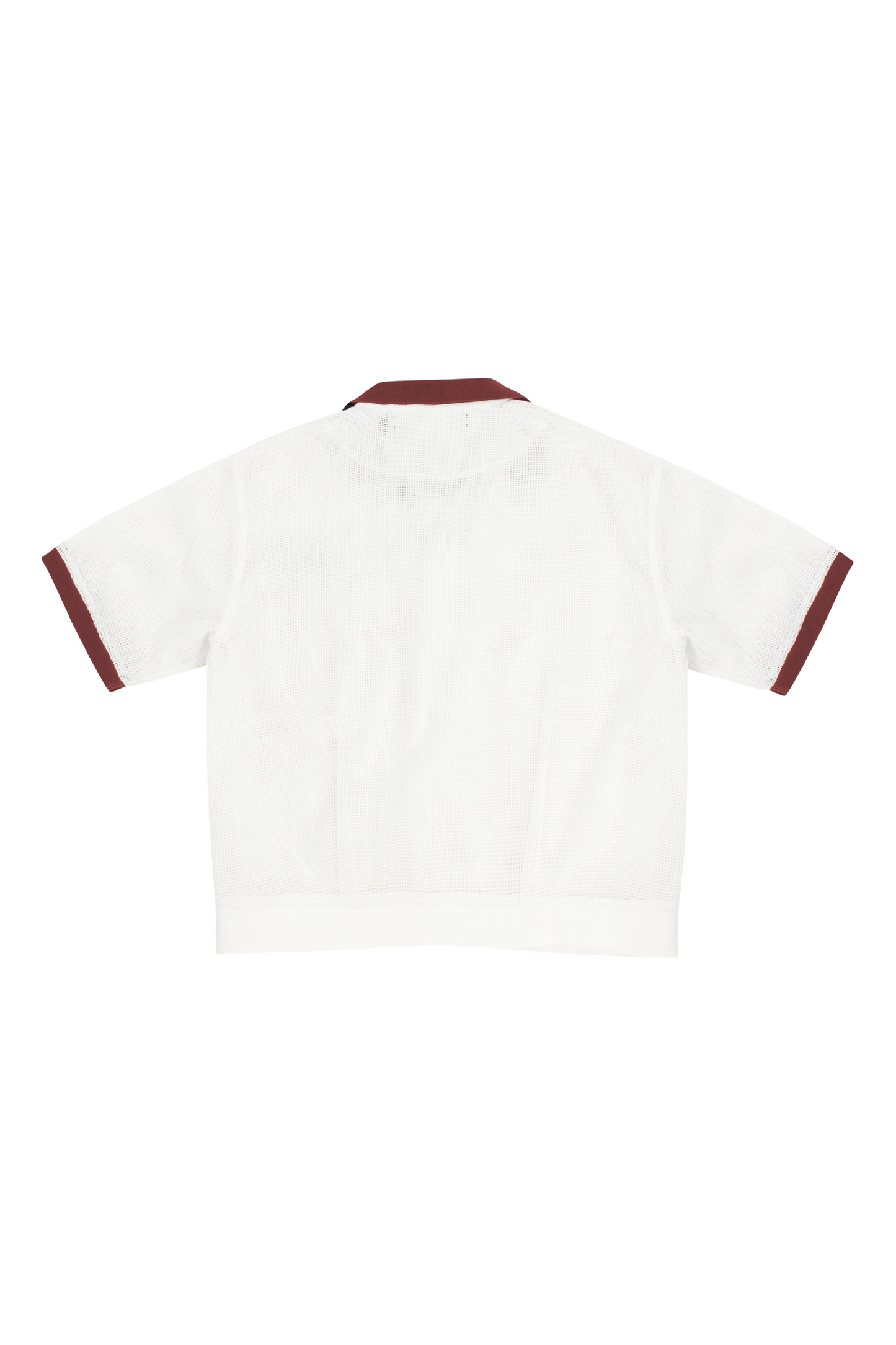 Mesh Polo- Maroon