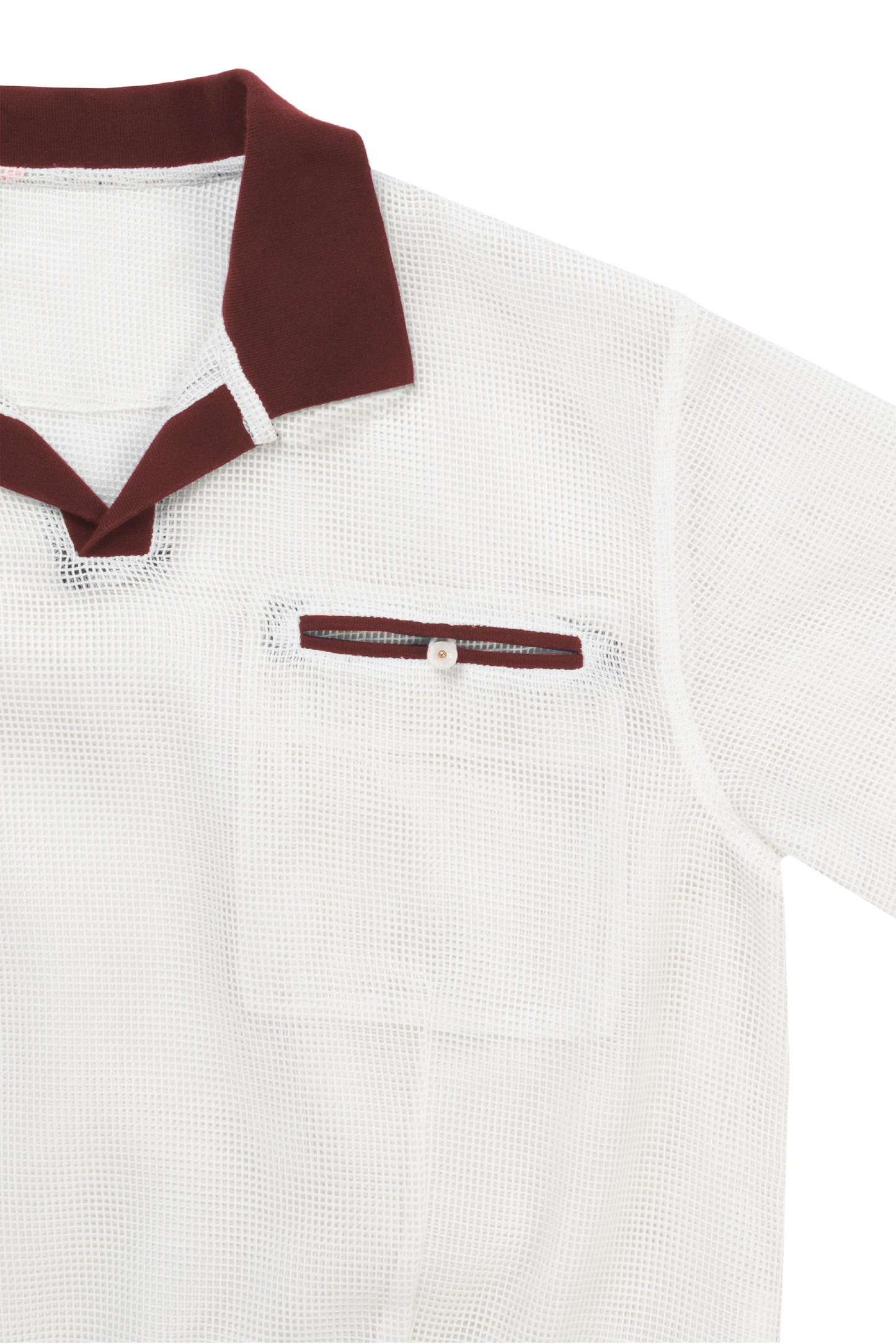 Mesh Polo- Maroon