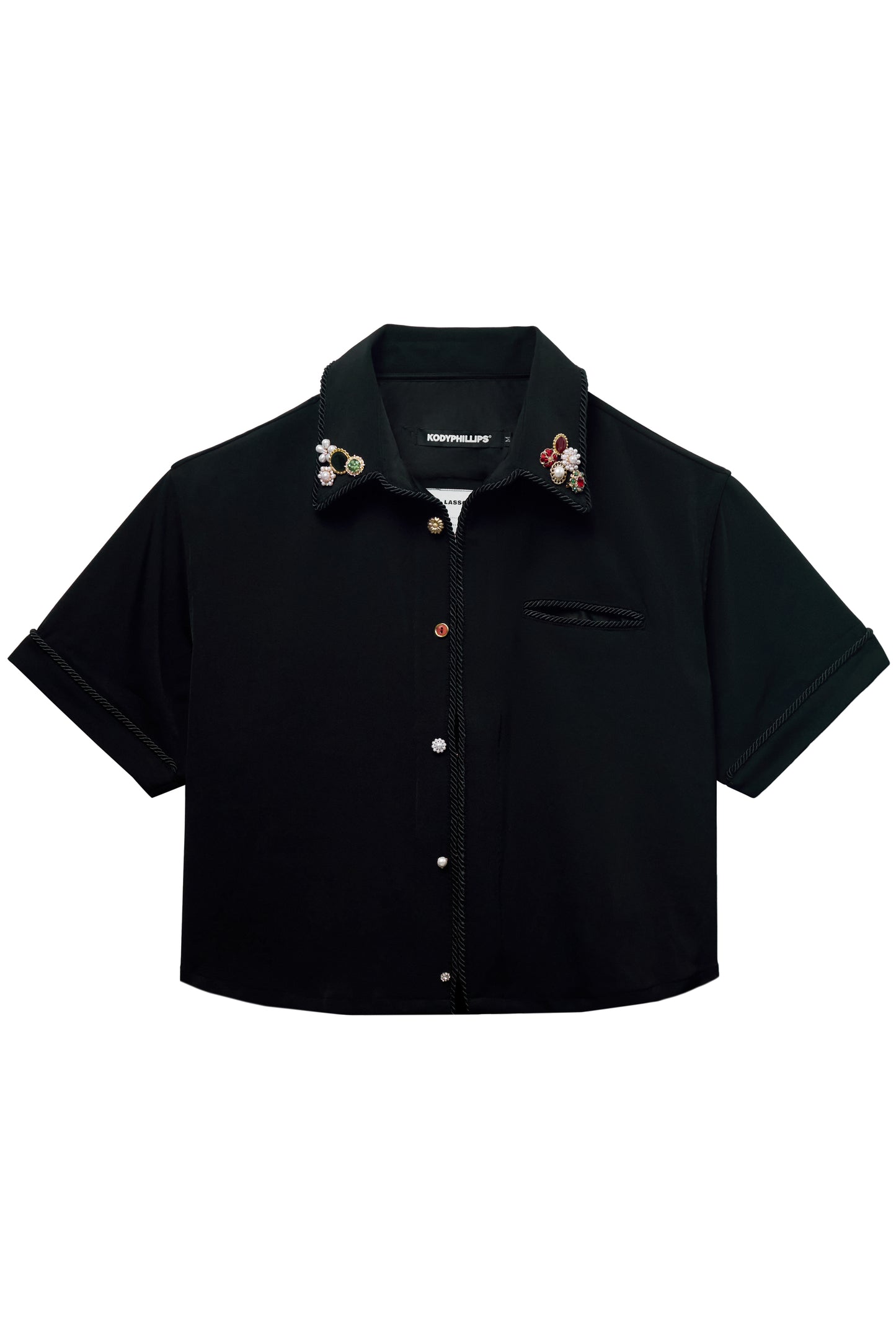Embellished Lasso Shirt 2.0- ALL BLACK