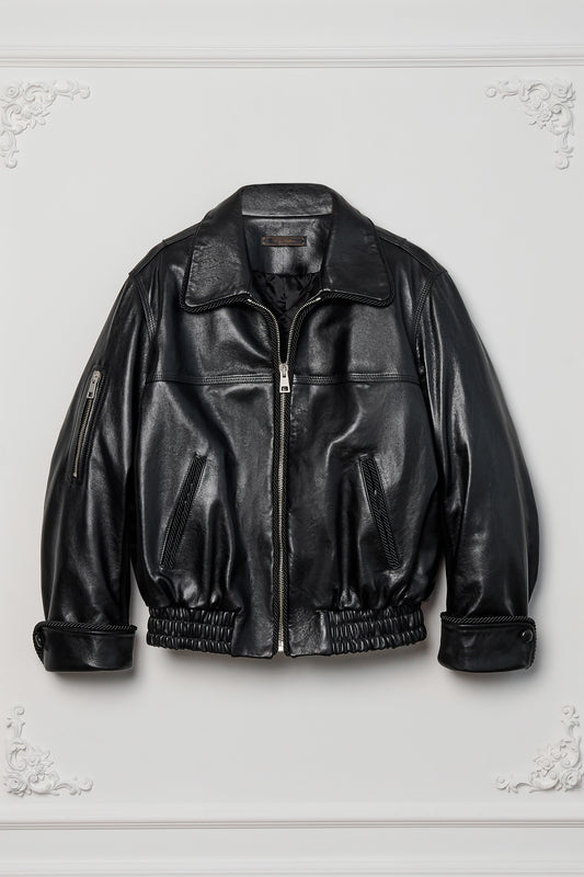 Leather Lasso Jacket- BLACK