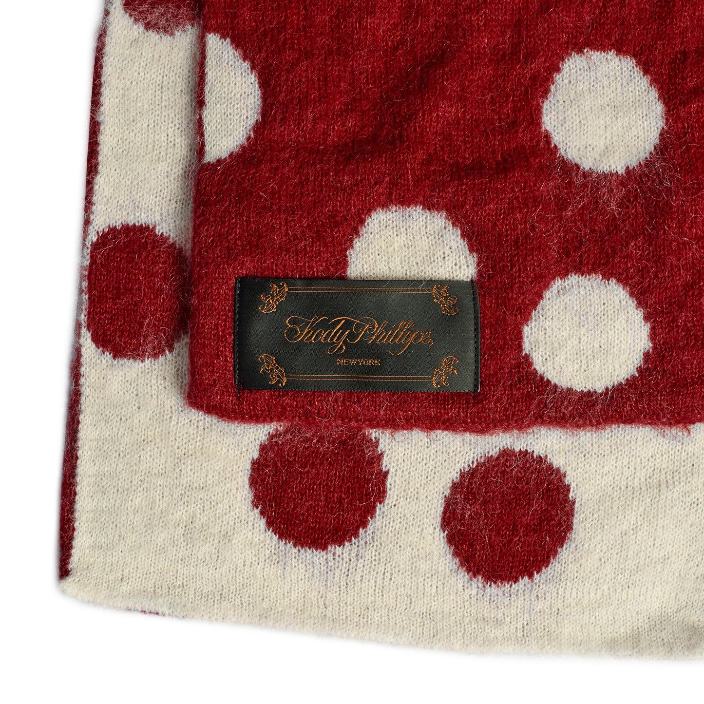 Polka Dot Scarf - Red & Ivory