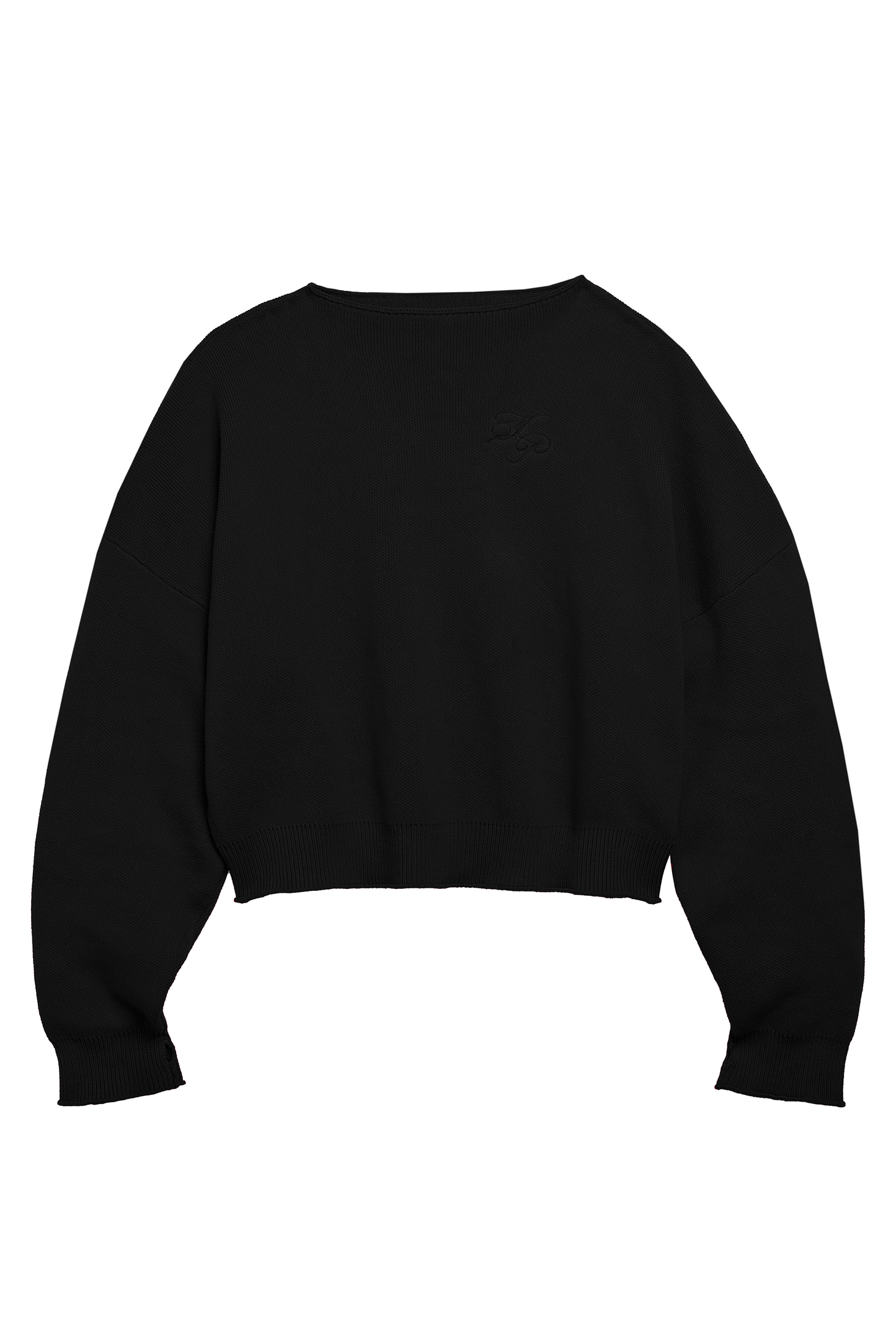 Boat Neck Sweater- Black