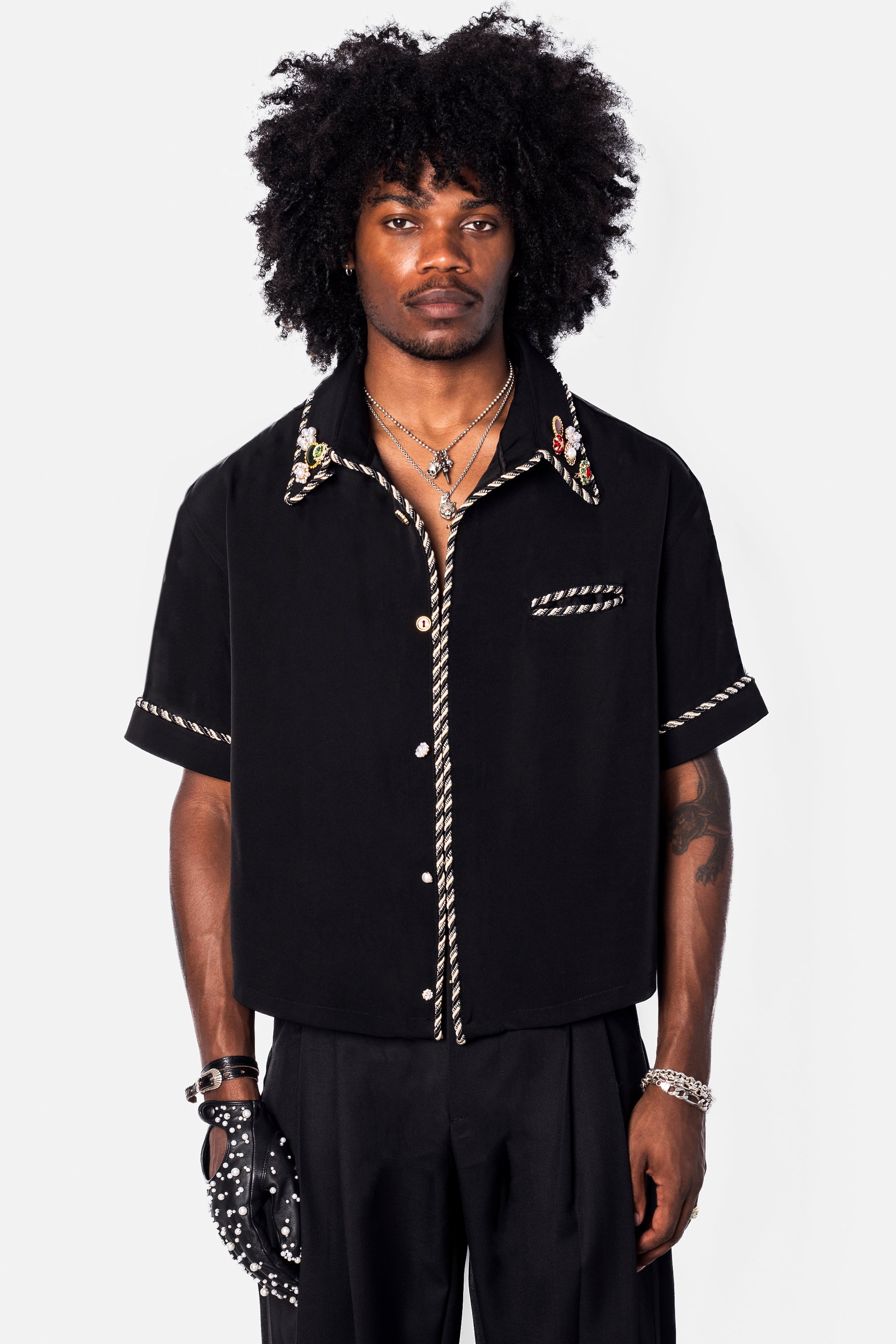 トップス kody phillips embellished lasso shirt YvUIOmehqmoFNP5Vo1jZeLRK4HKEDN