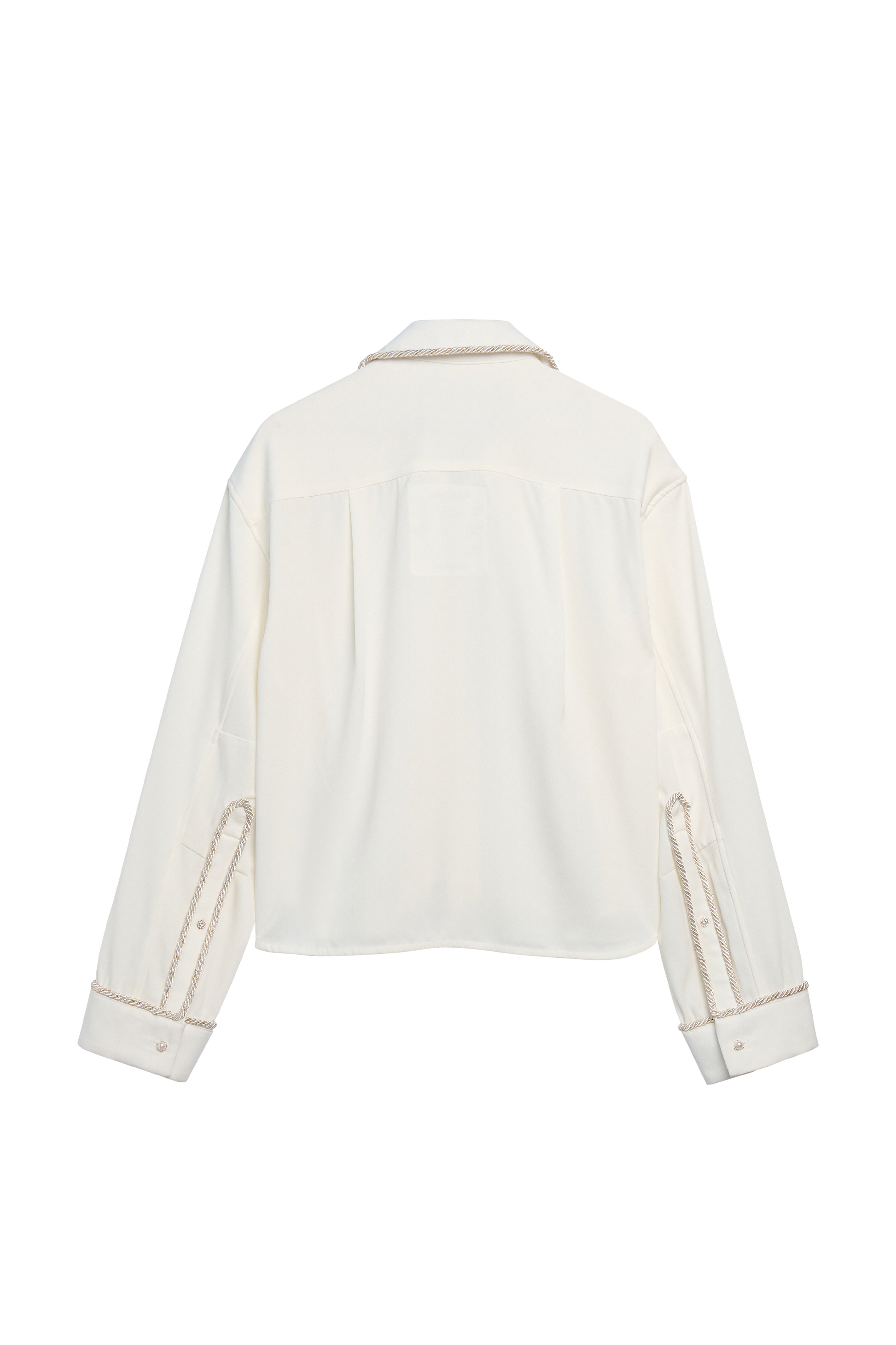 Embellished Long Sleeve Lasso Shirt- Ivory – kodyphillips.com