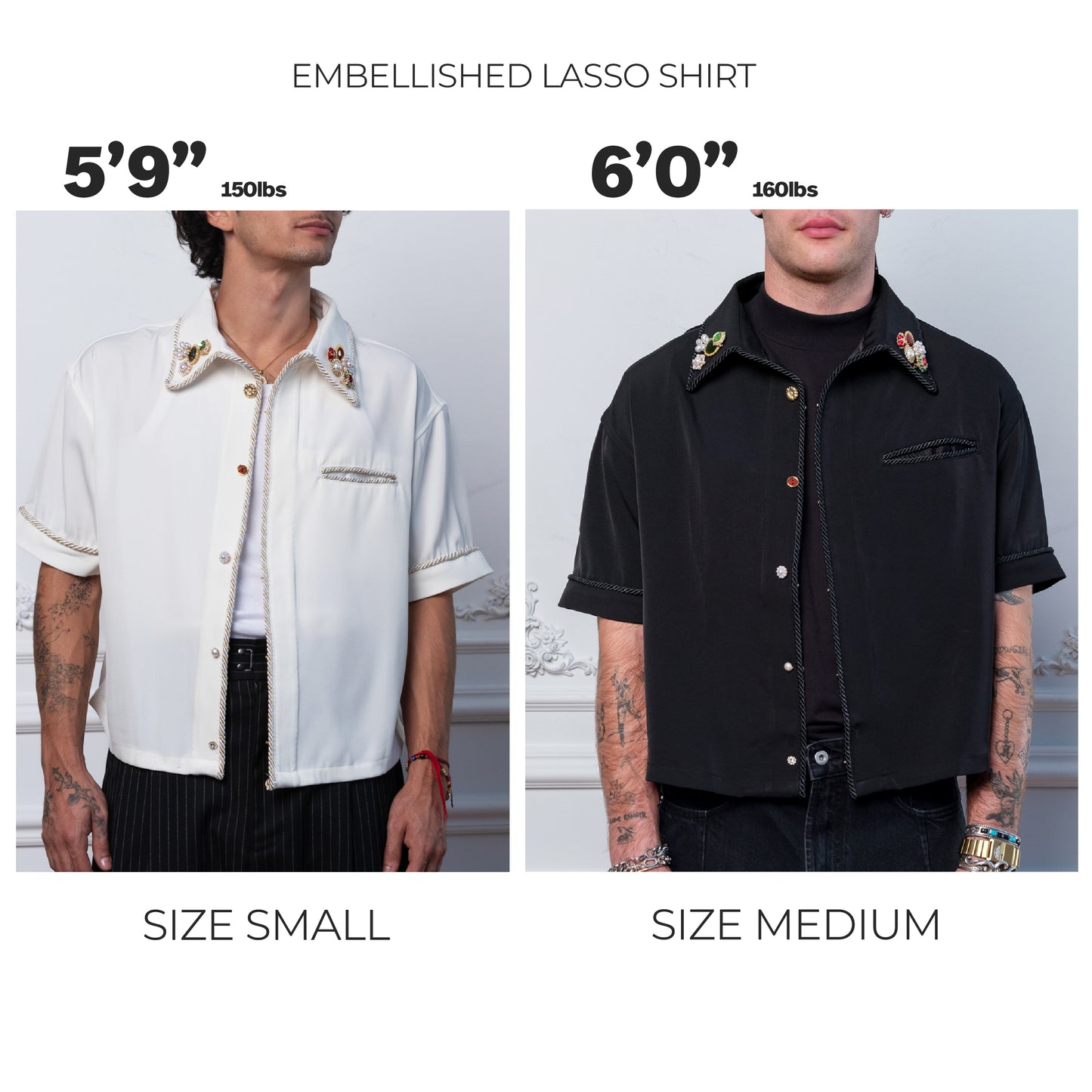 Embellished Lasso Shirt 2.0- ALL BLACK