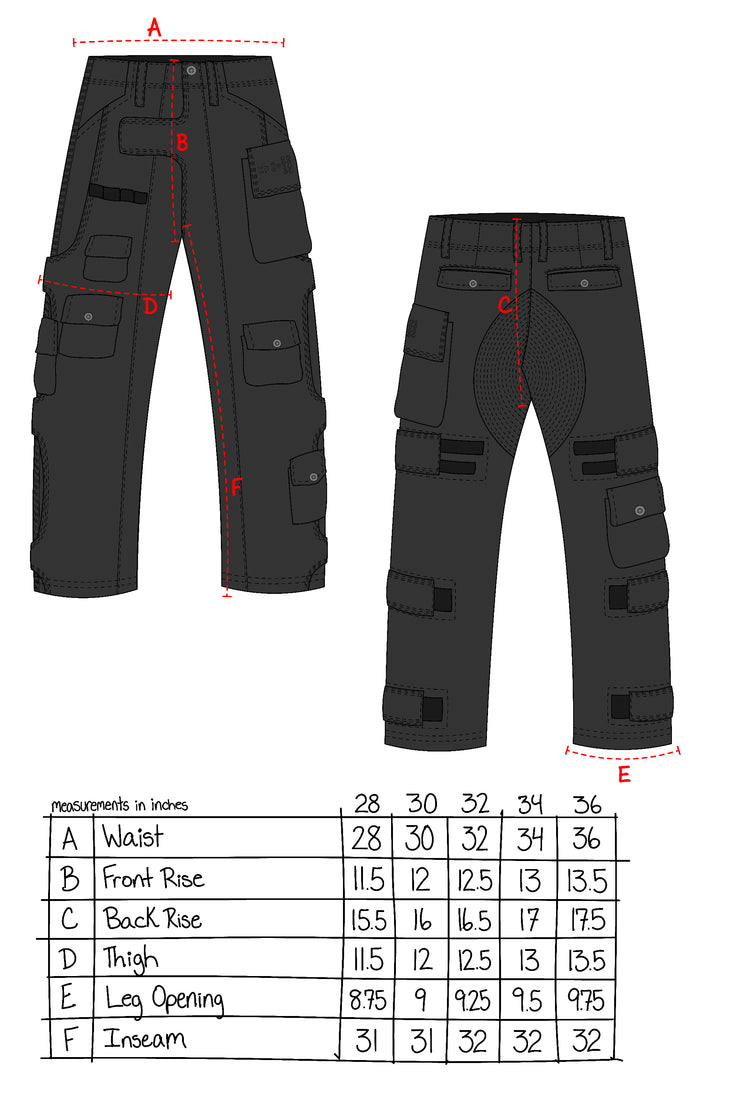 KP2144 CARGO PANTS - ONYX