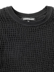 Netted Sweater BLACK