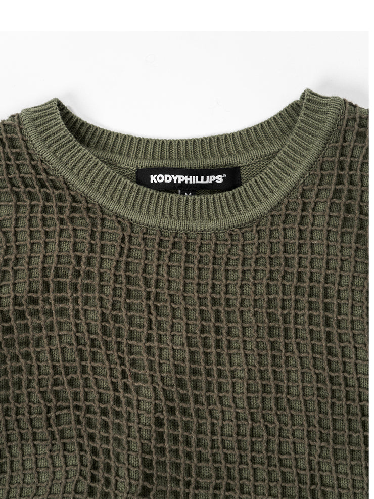 Netted Sweater GREEN