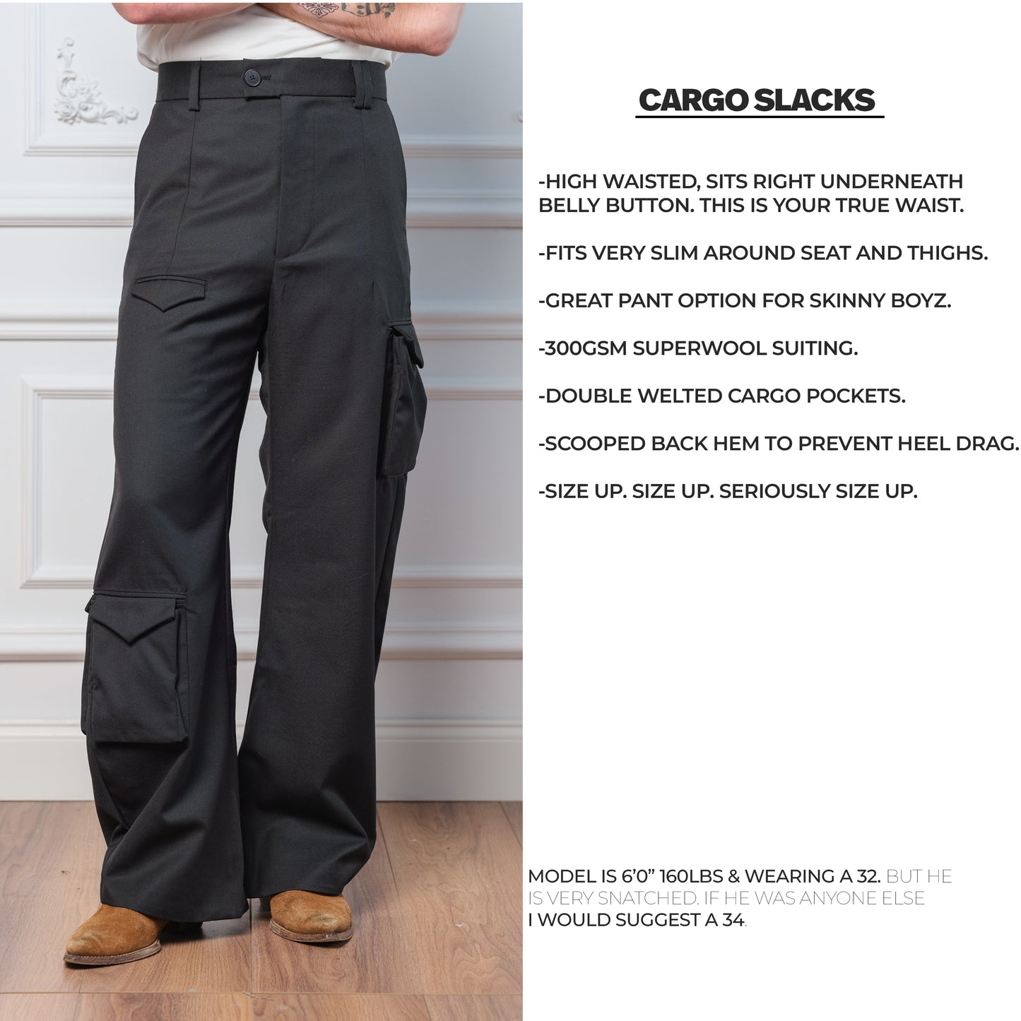 CARGO SLACKS - SOOT
