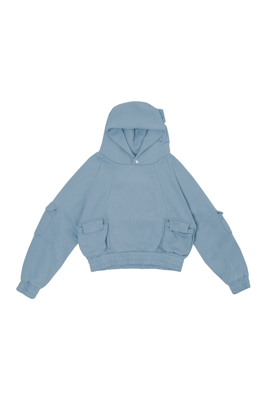 Pullover Cargo Hoodie - BB Blue