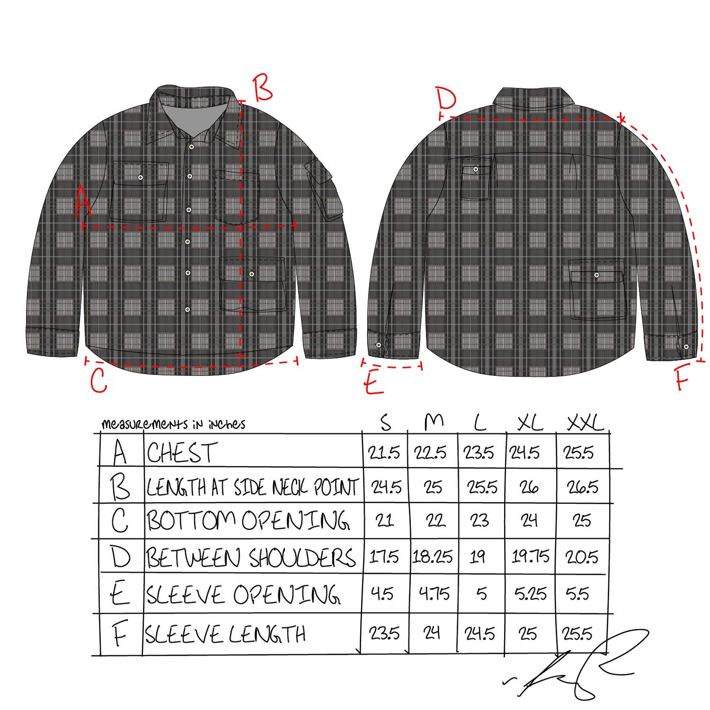 Cargo Shirt- BLACK FLANNEL