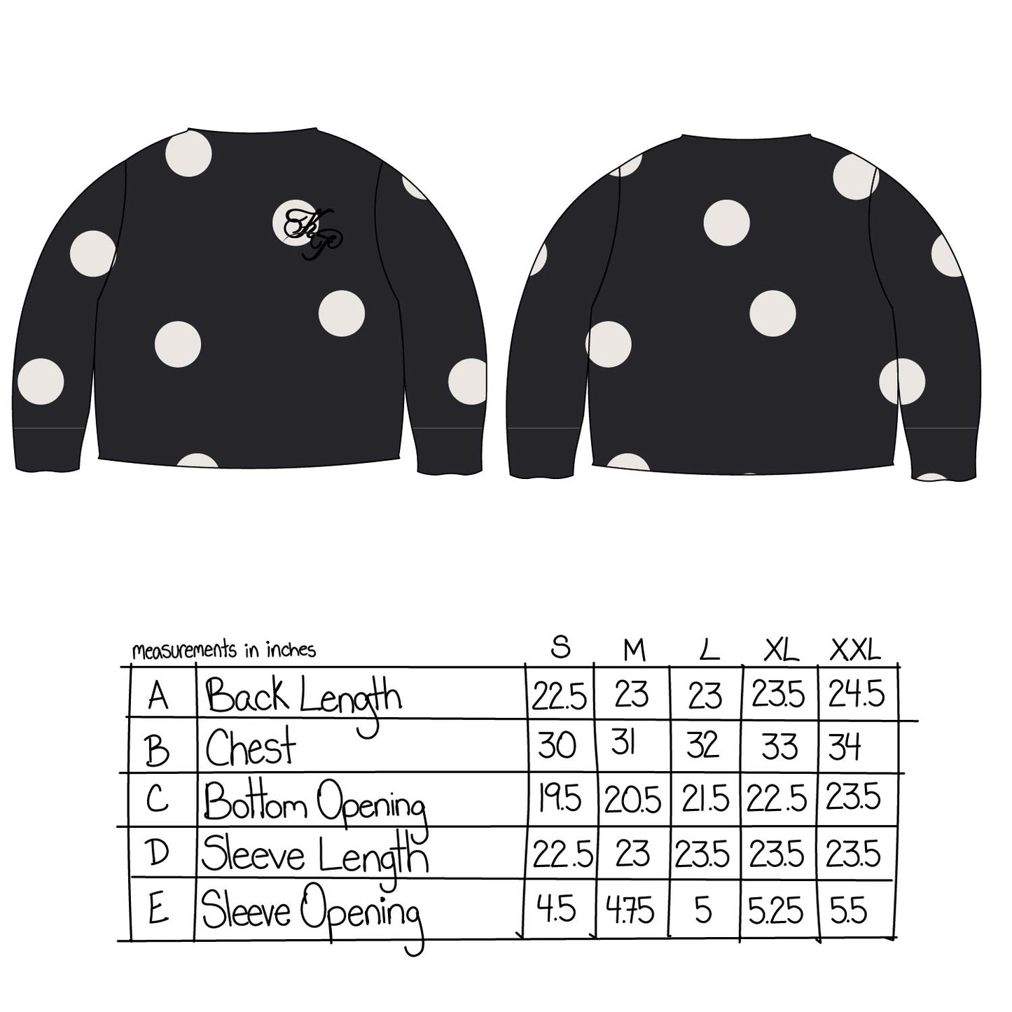 Boat Neck Sweater- Polka Dot