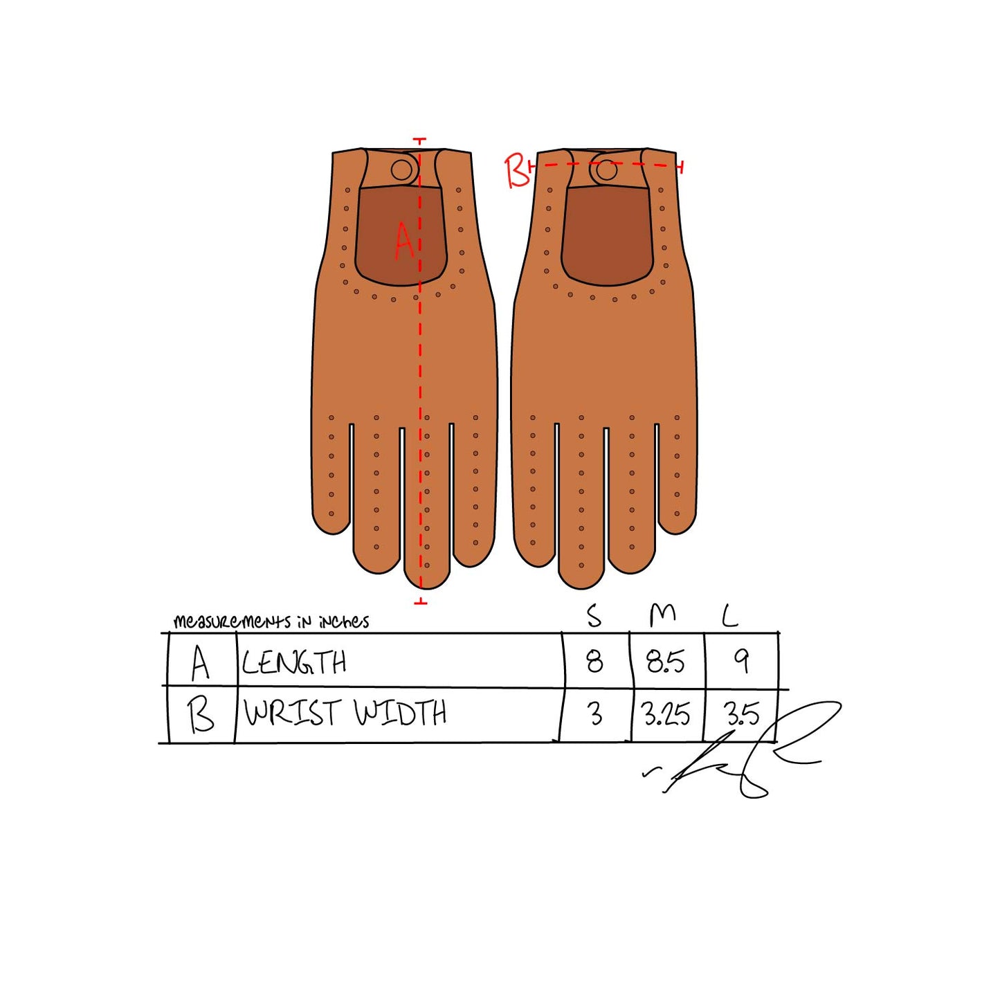 Driving Gloves- Tangerine