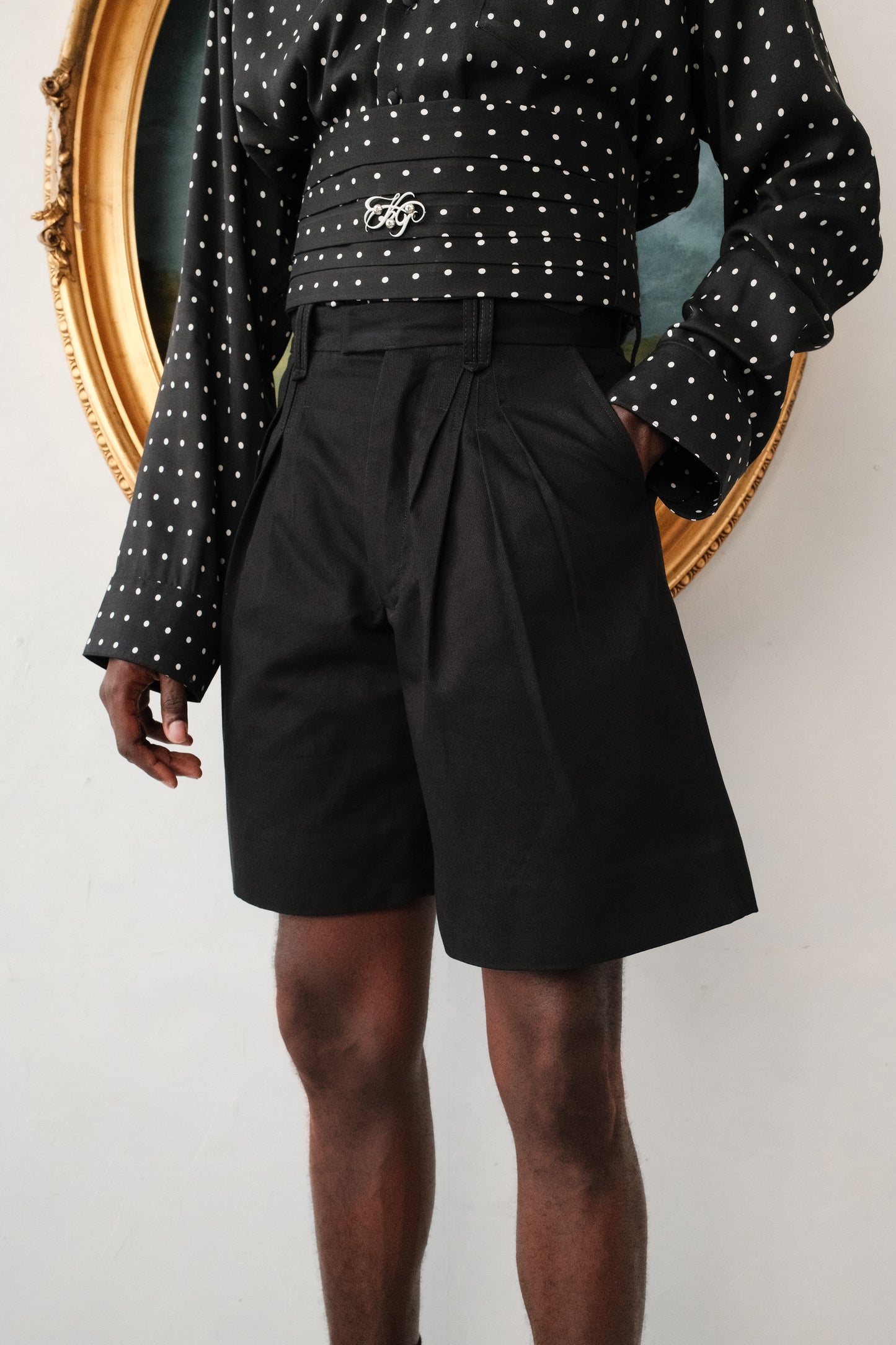 Pleated Shorts - Black