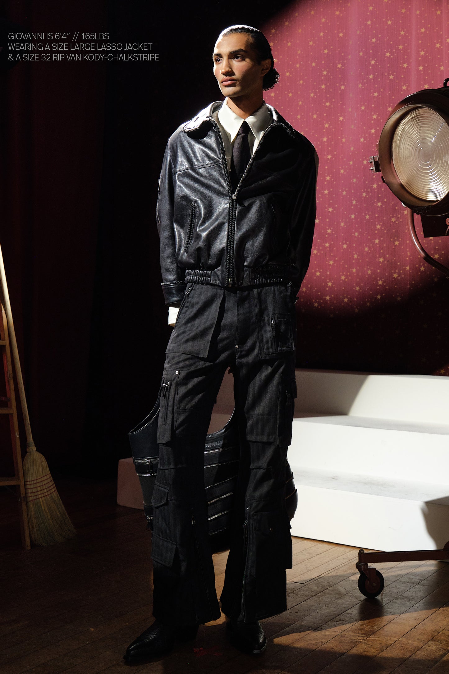 Leather Lasso Jacket- BLACK