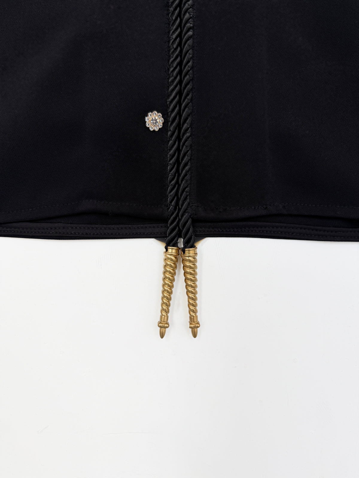 Embellished Long Sleeve Lasso Shirt- ALL BLACK