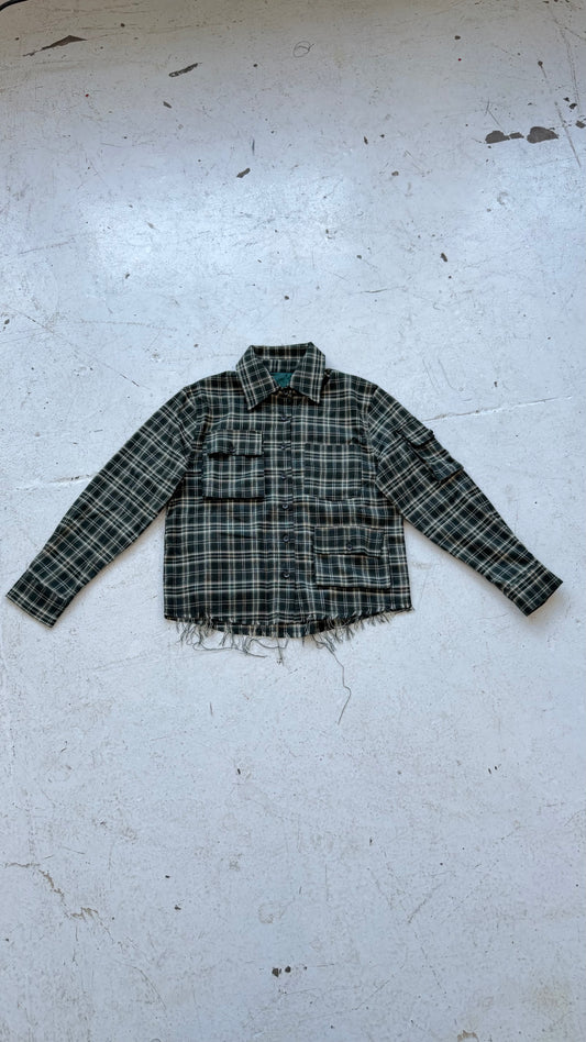 Cargo Shirt- GREEN FLANNEL